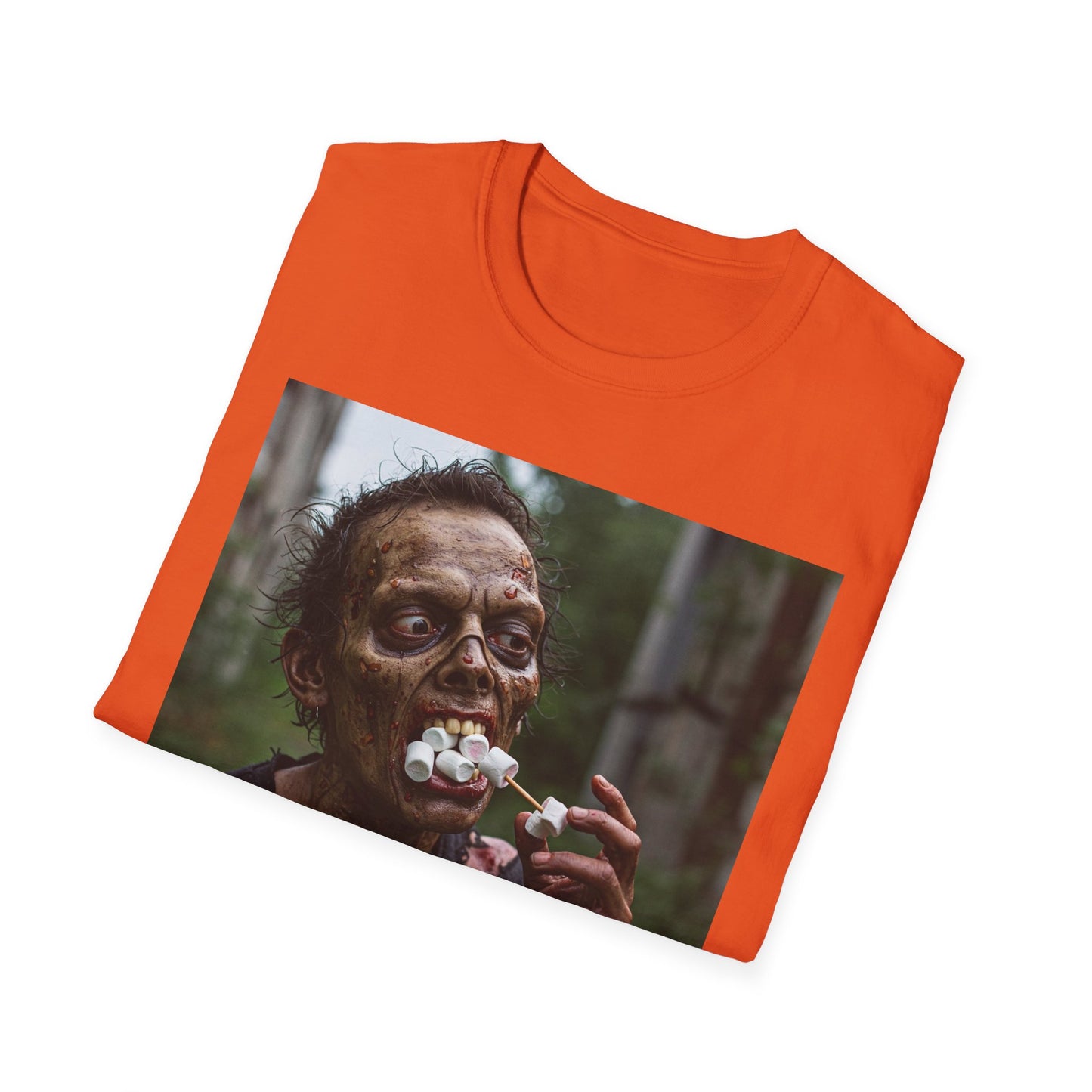 Zombie Themed Unisex Softstyle T-Shirt - Perfect for Halloween and Horror Fans