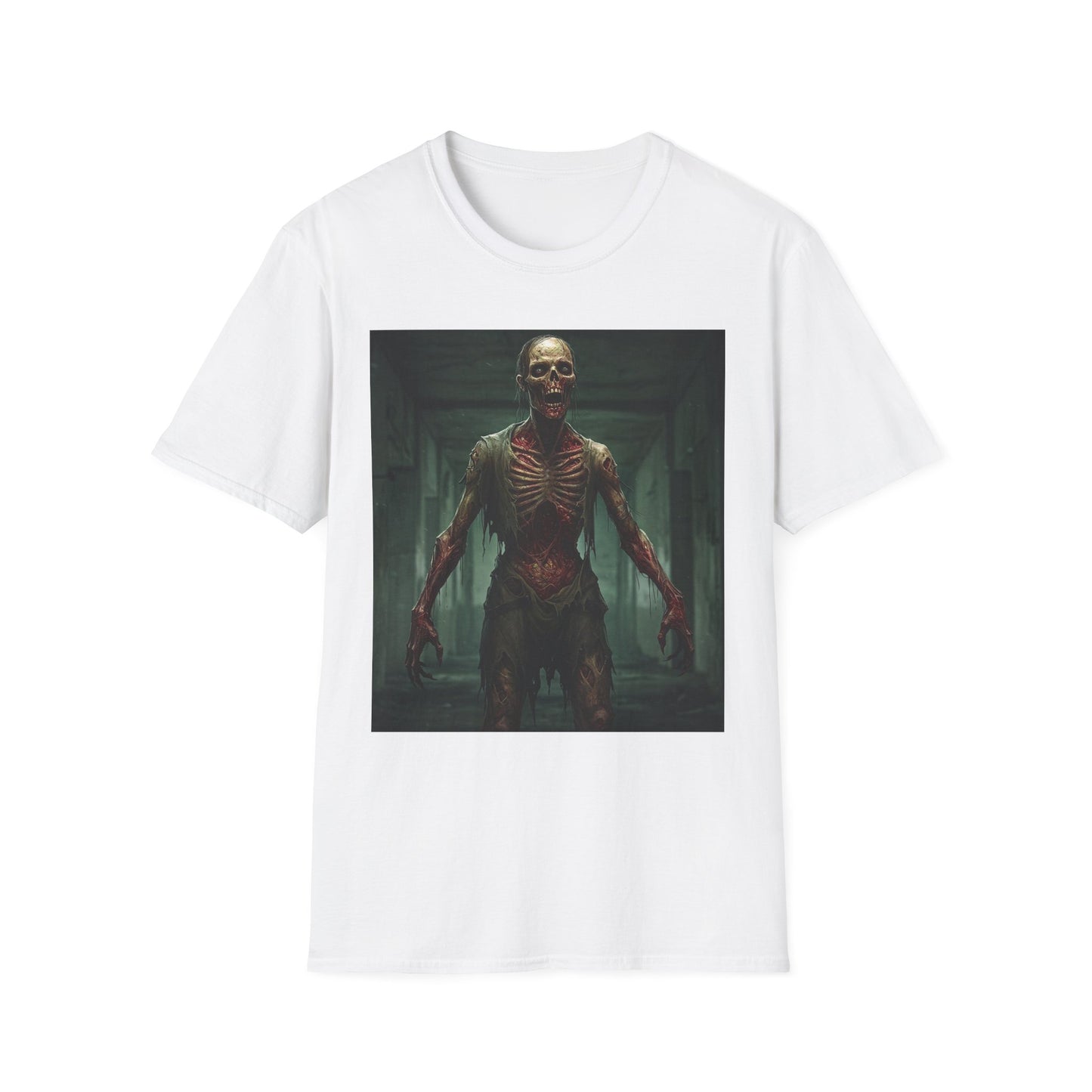 Apocalyptic Portrait Tee, bold, decaying zombie graphic