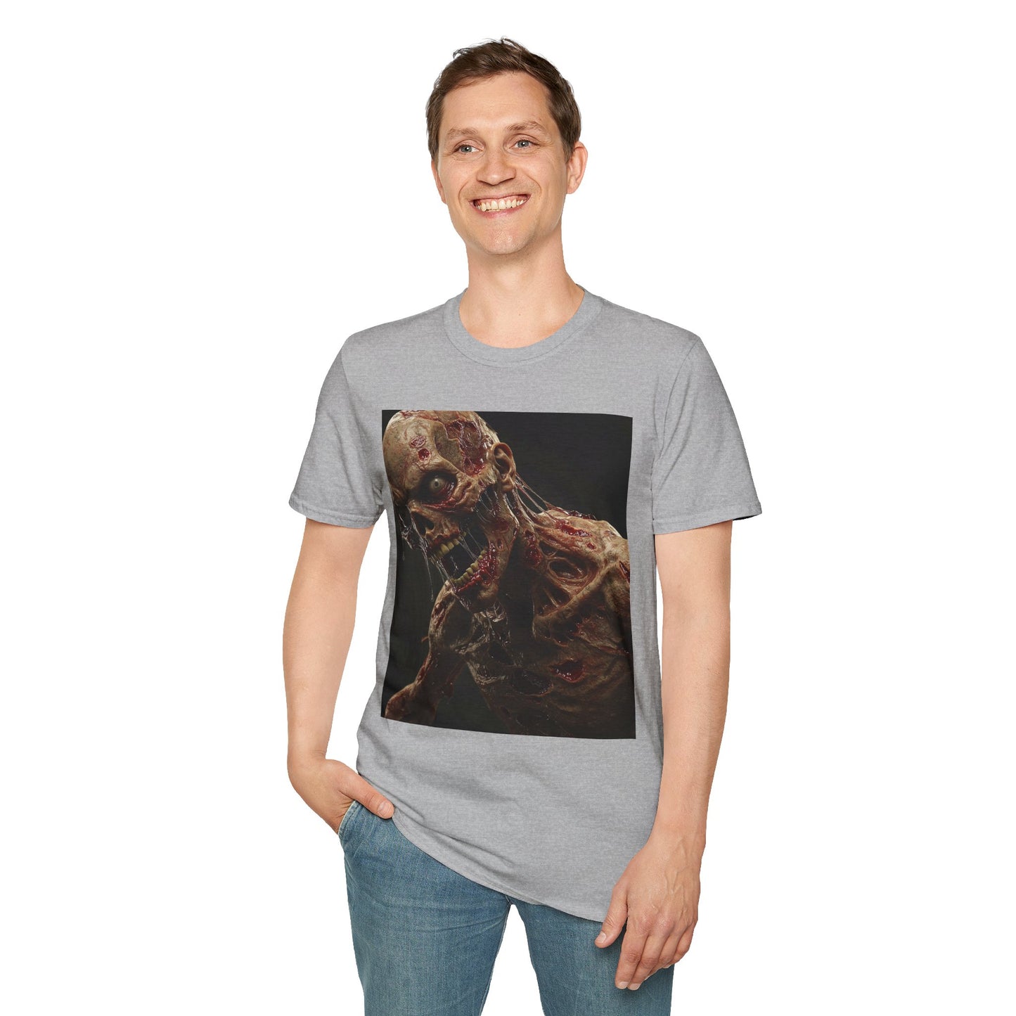 Zombie Art Unisex Softstyle T-Shirt - Graphic Horror Tee