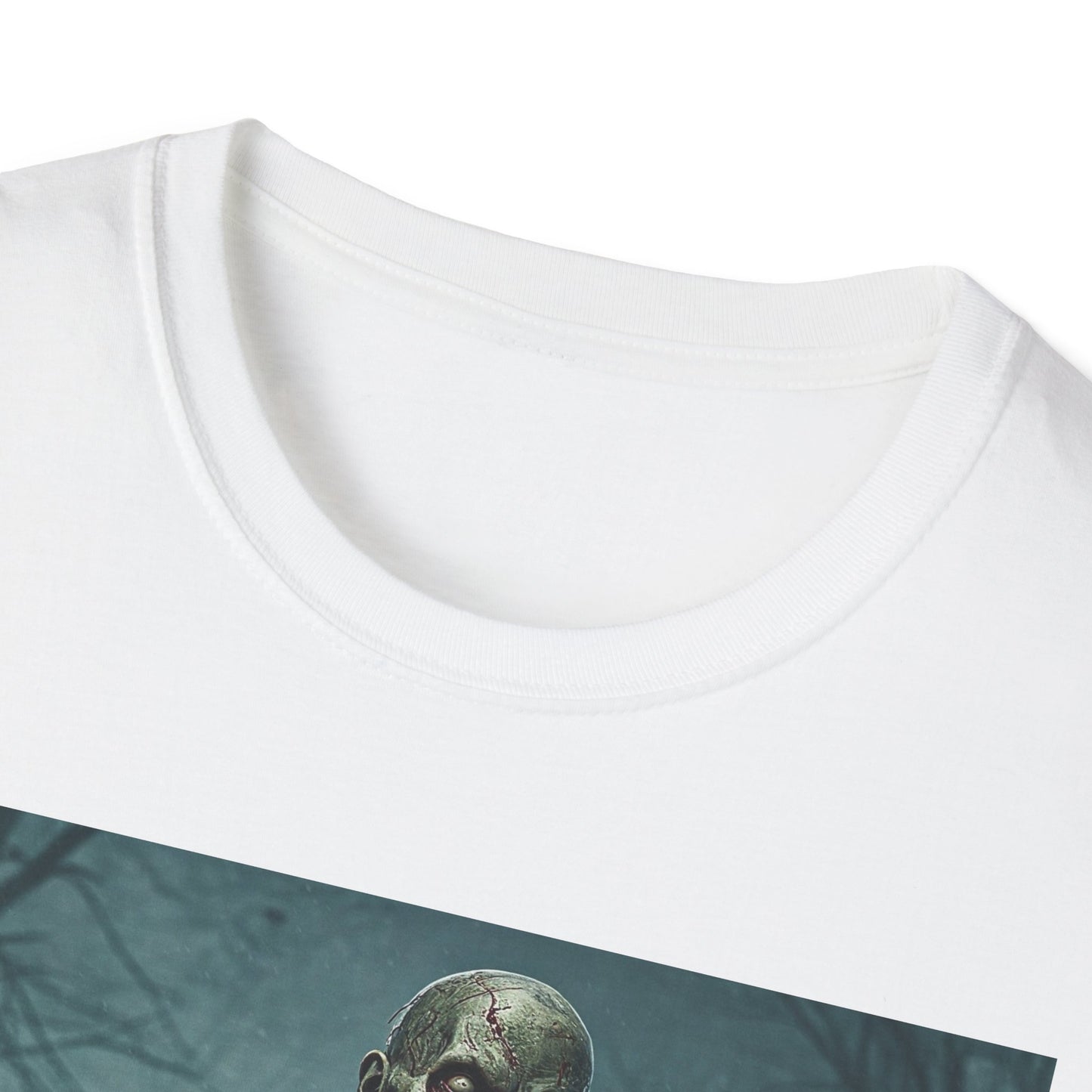 Apocalyptic Portrait Tee, bold, decaying zombie graphic