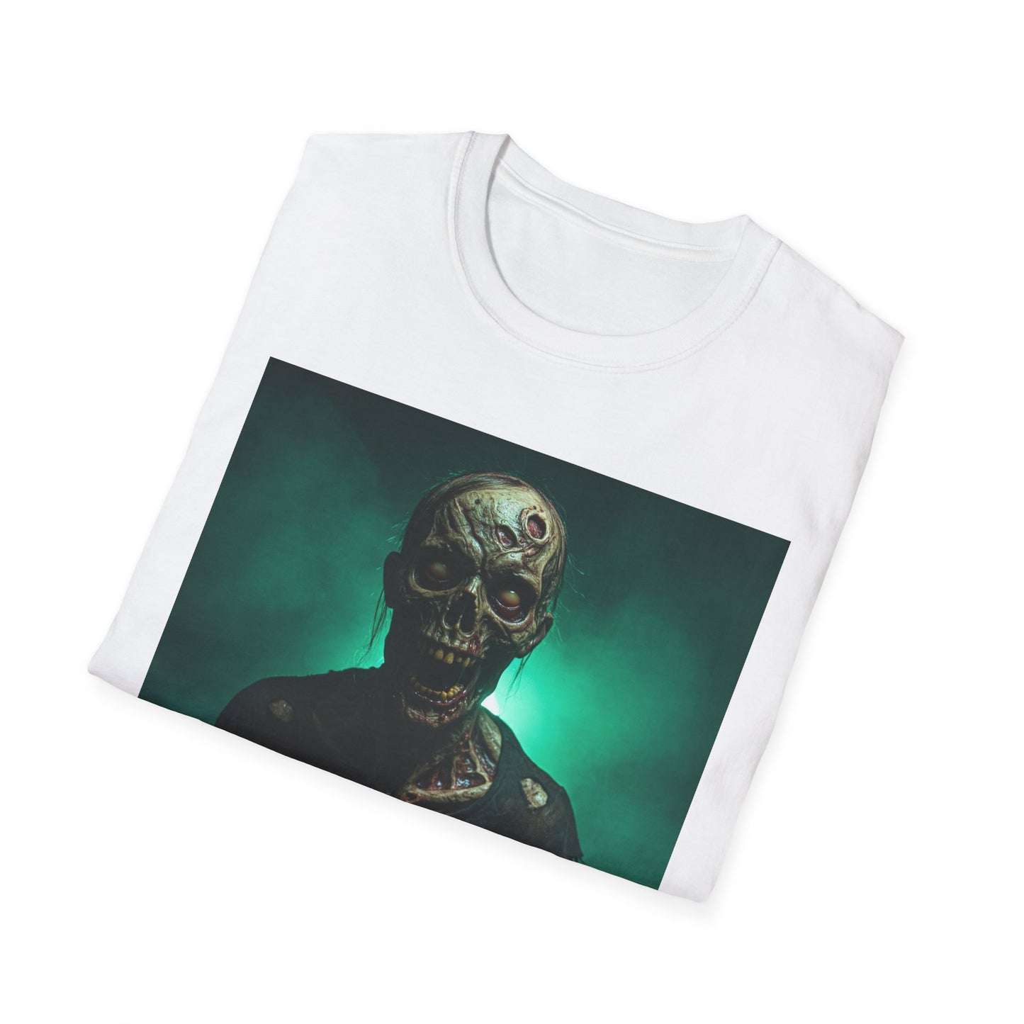 Apocalyptic Portrait Tee, bold, decaying zombie graphic