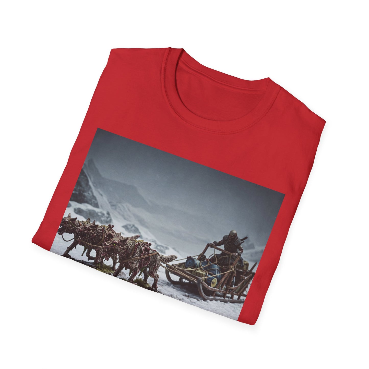 Adventure Awaits Unisex Softstyle T-Shirt - Mountain Trekking Design