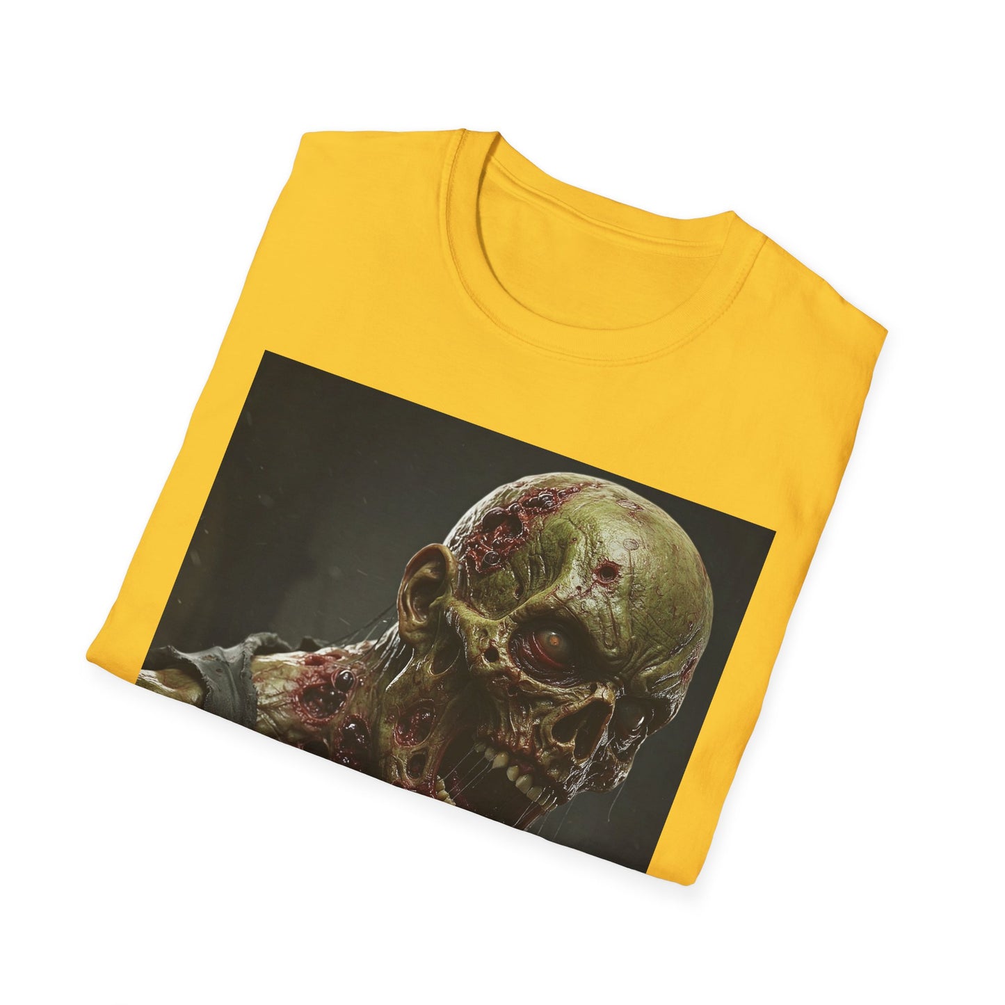 Apocalyptic Portrait Tee, bold, decaying zombie graphic