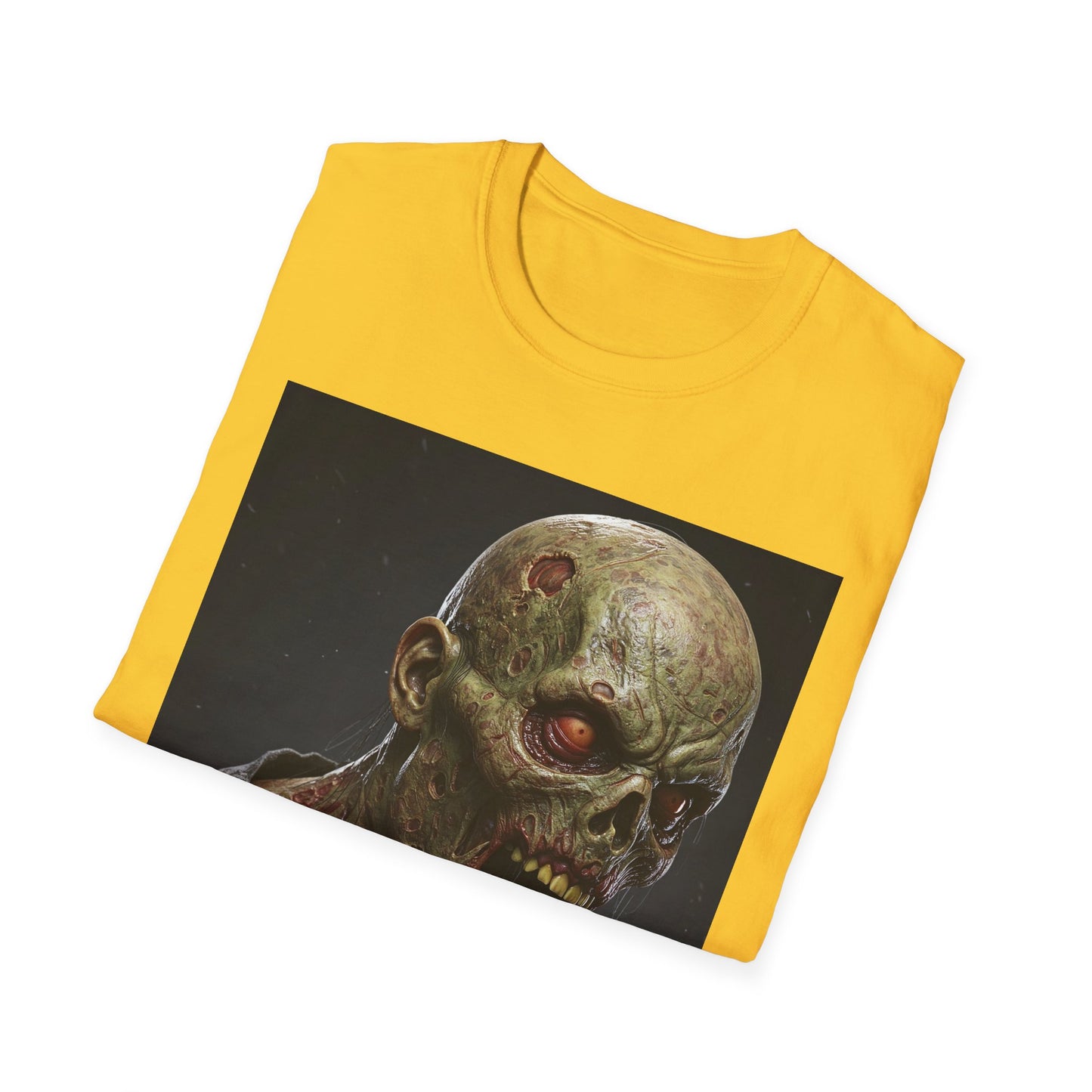 Apocalyptic Portrait Tee, bold, decaying zombie graphic