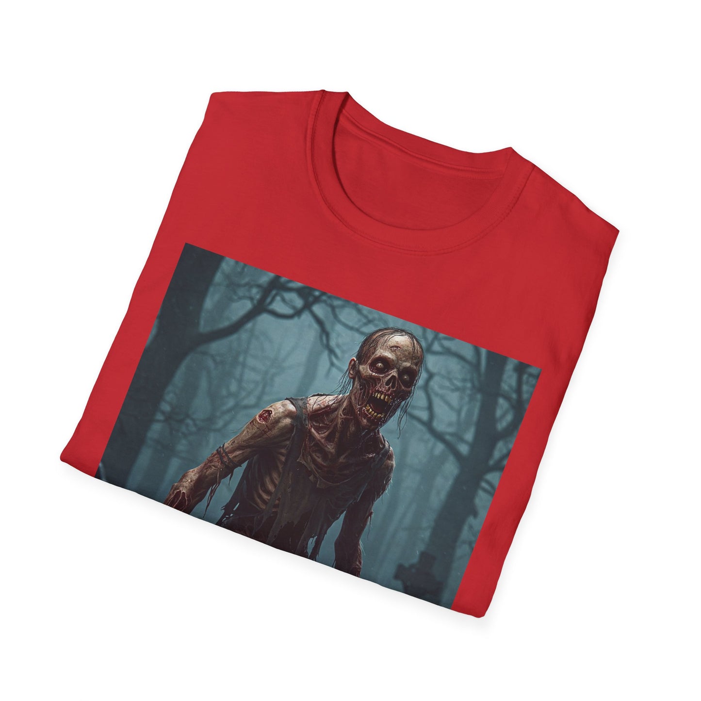 Apocalyptic Portrait Tee, bold, decaying zombie graphic