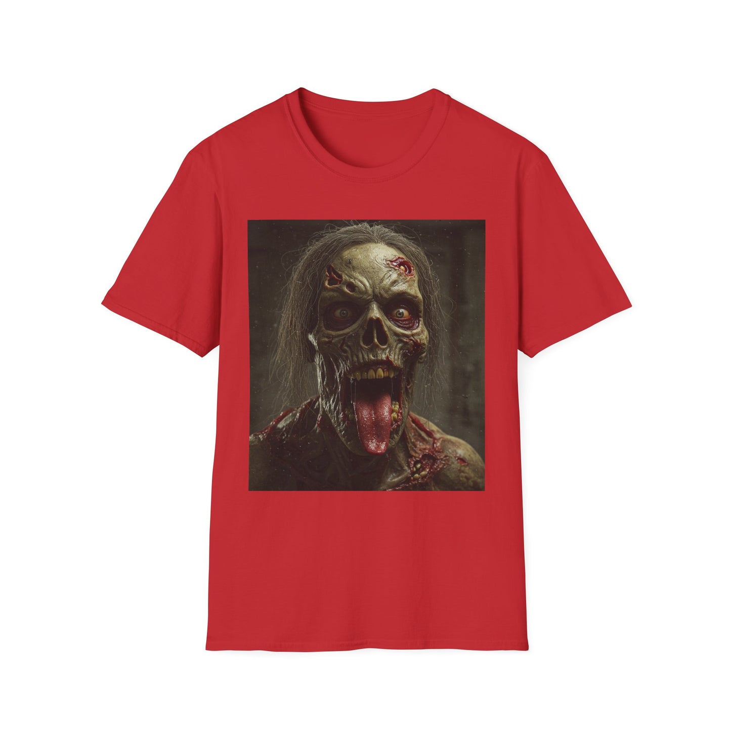 Apocalyptic Portrait Tee, bold, decaying zombie graphic