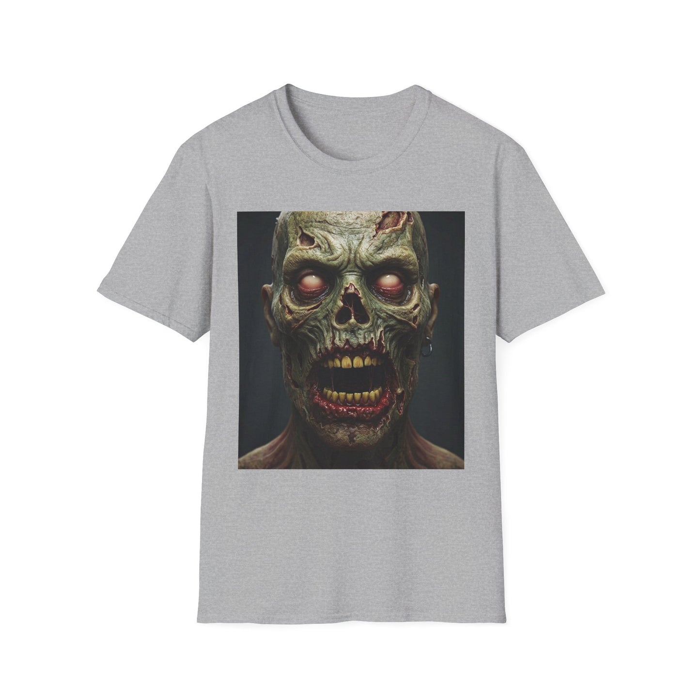 Zombie Apocalypse Apocalyptic Portrait Tee, bold, decaying zombie graphic