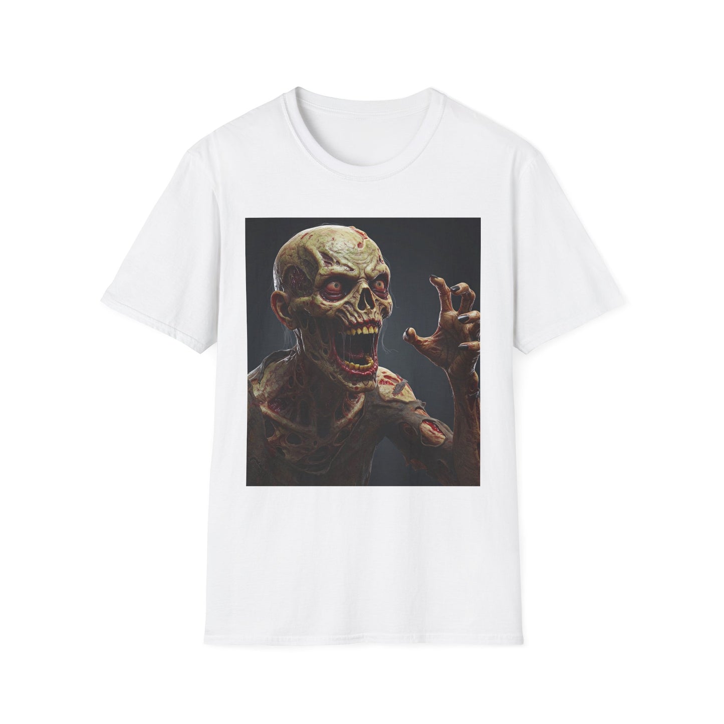 Apocalyptic Portrait Tee, bold, decaying zombie graphic