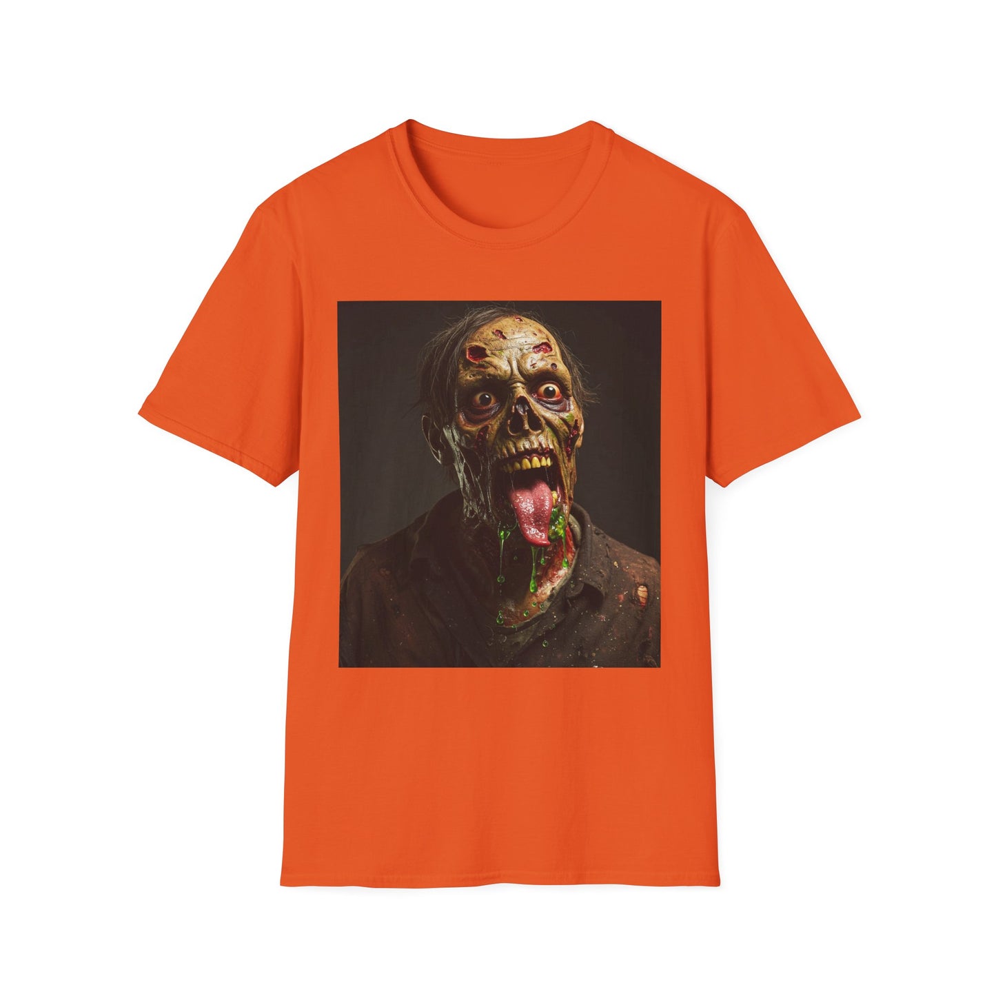 Apocalyptic Portrait Tee, bold, decaying zombie graphic