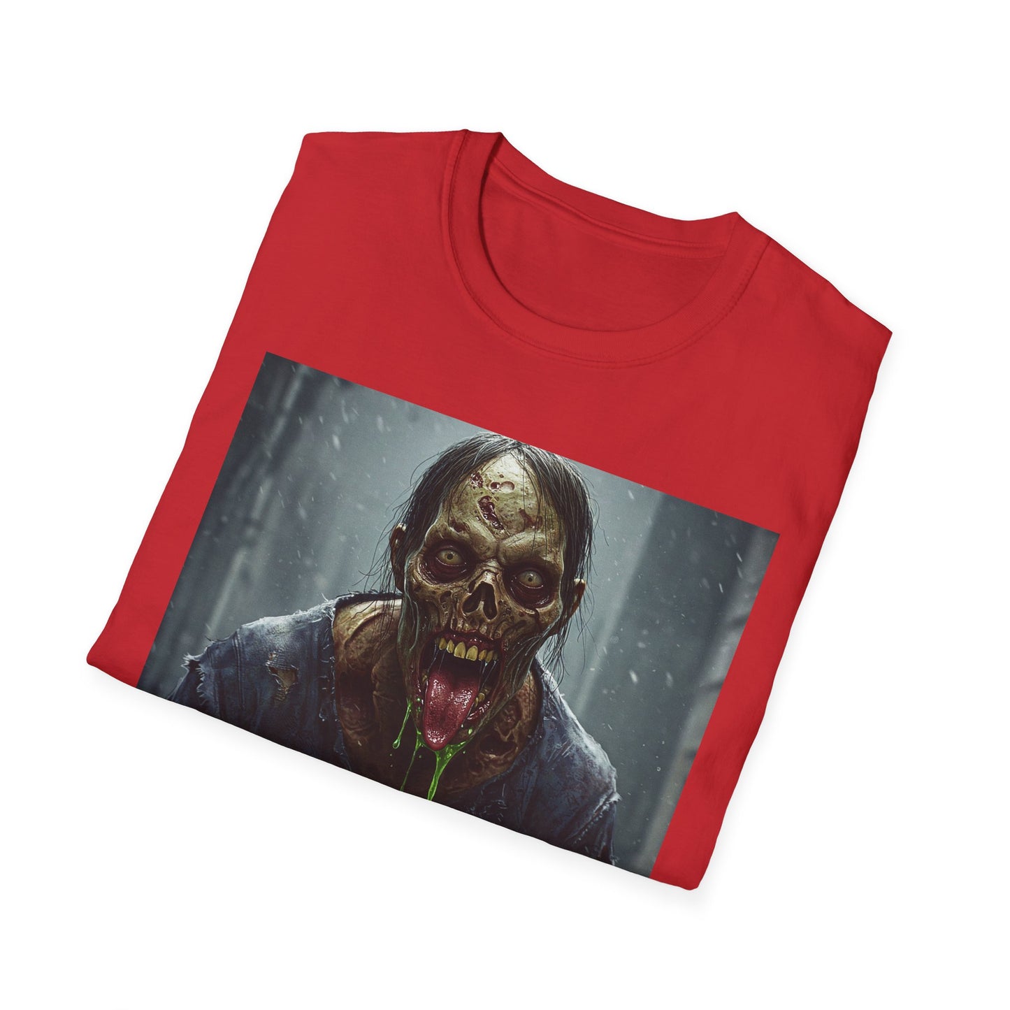 Apocalyptic Portrait Tee, bold, decaying zombie graphic