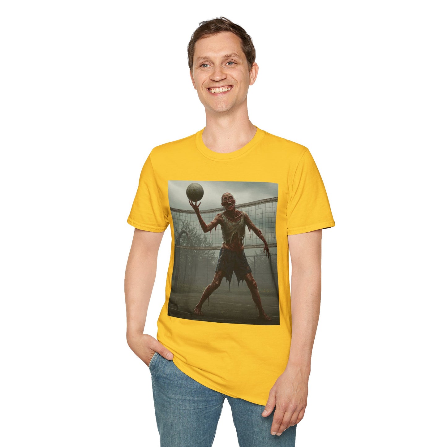 Zombie Basketball Unisex Softstyle T-Shirt | Horror Graphic Tee