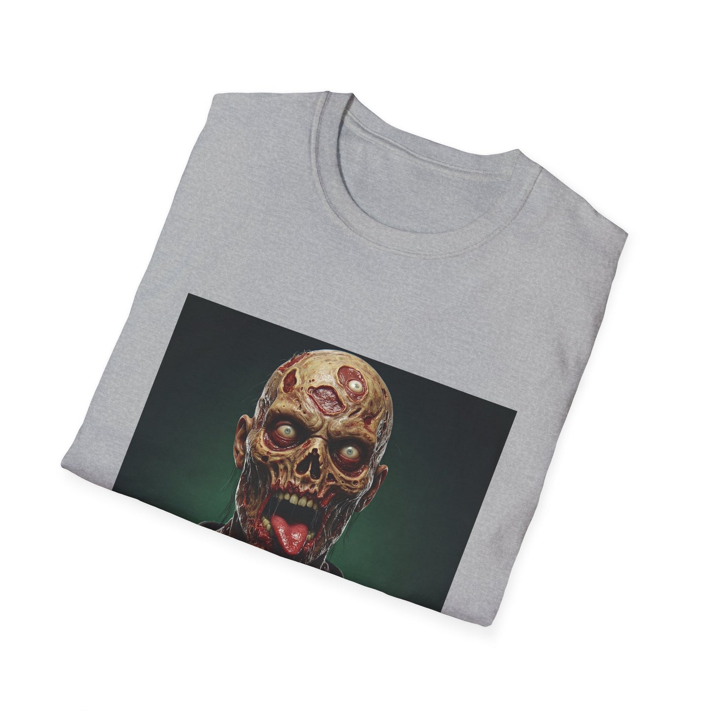 Apocalyptic Portrait Tee, bold, decaying zombie graphic