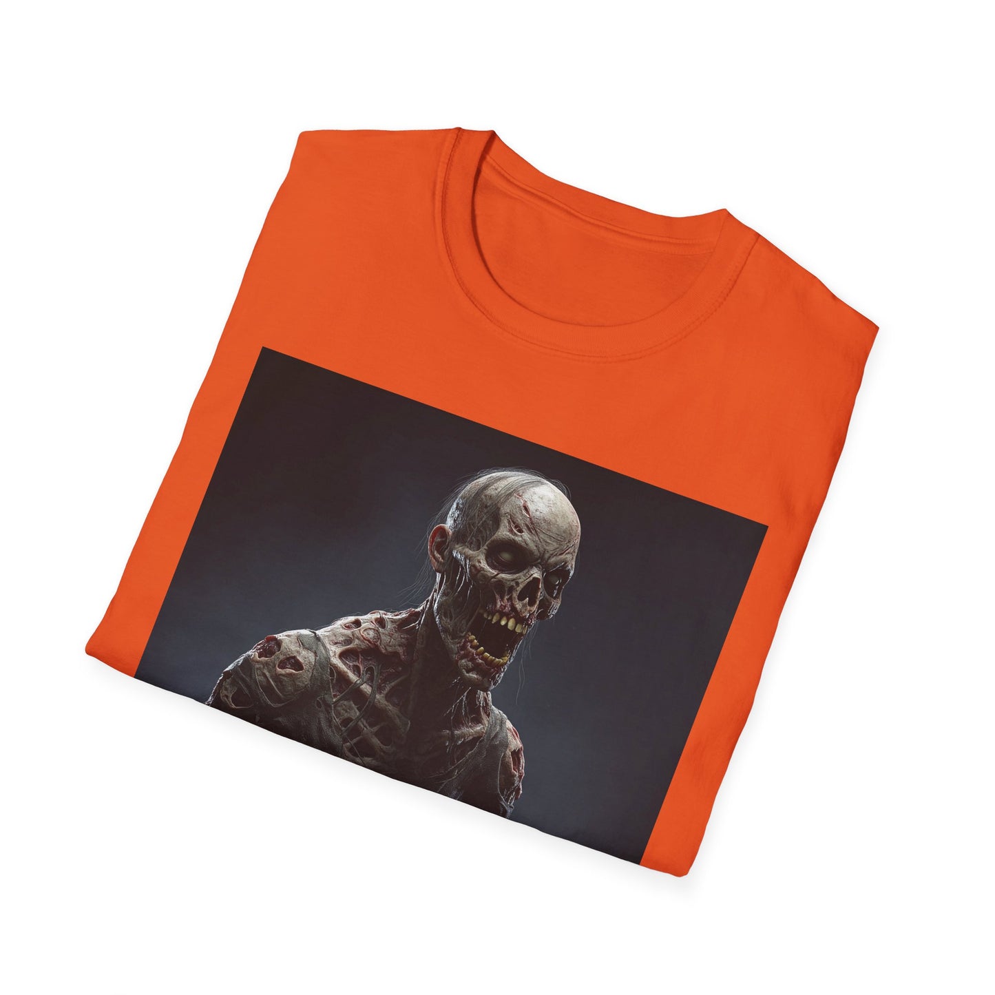 Apocalyptic Portrait Tee, bold, decaying zombie graphic