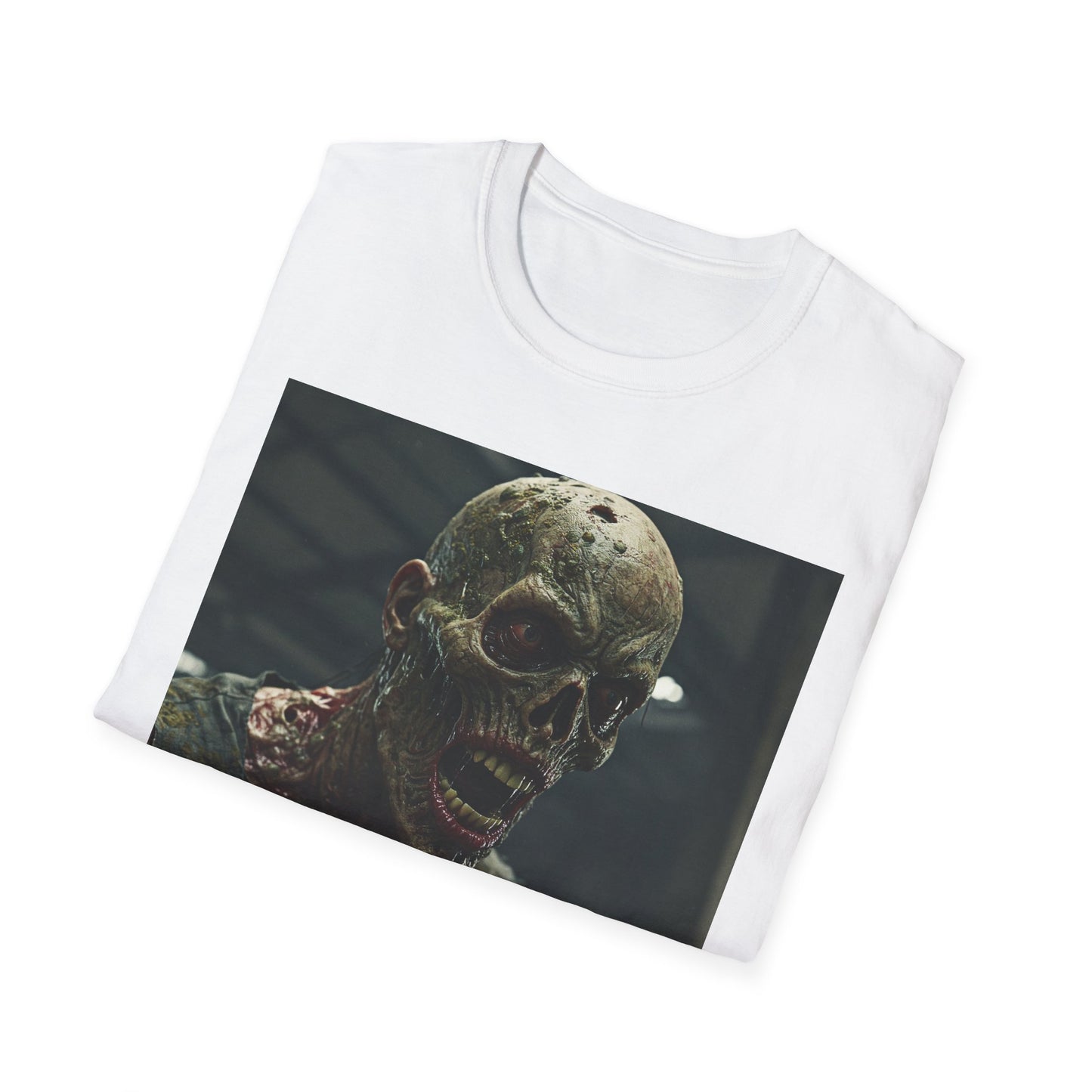 Apocalyptic Portrait Tee, bold, decaying zombie graphic