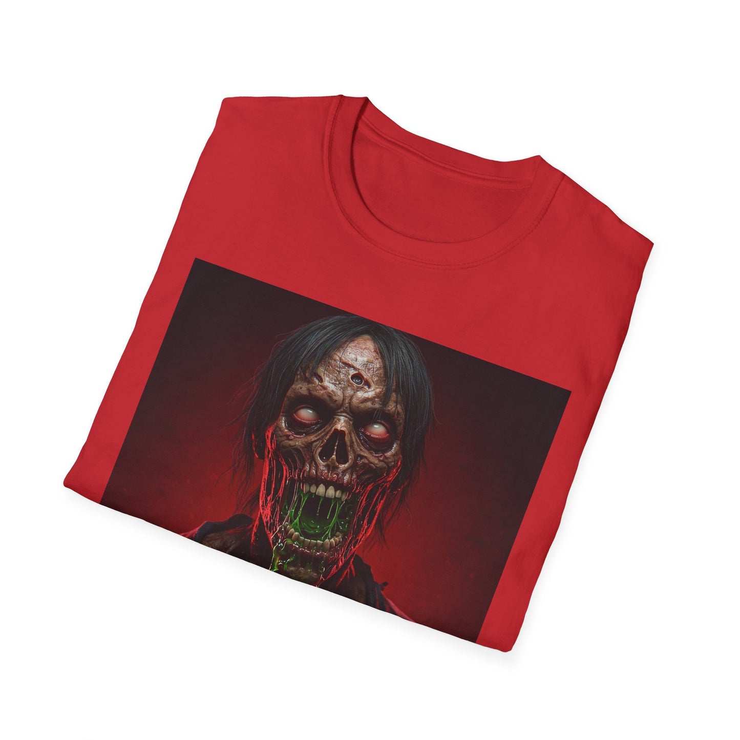 Apocalyptic Portrait Tee, bold, decaying zombie graphic