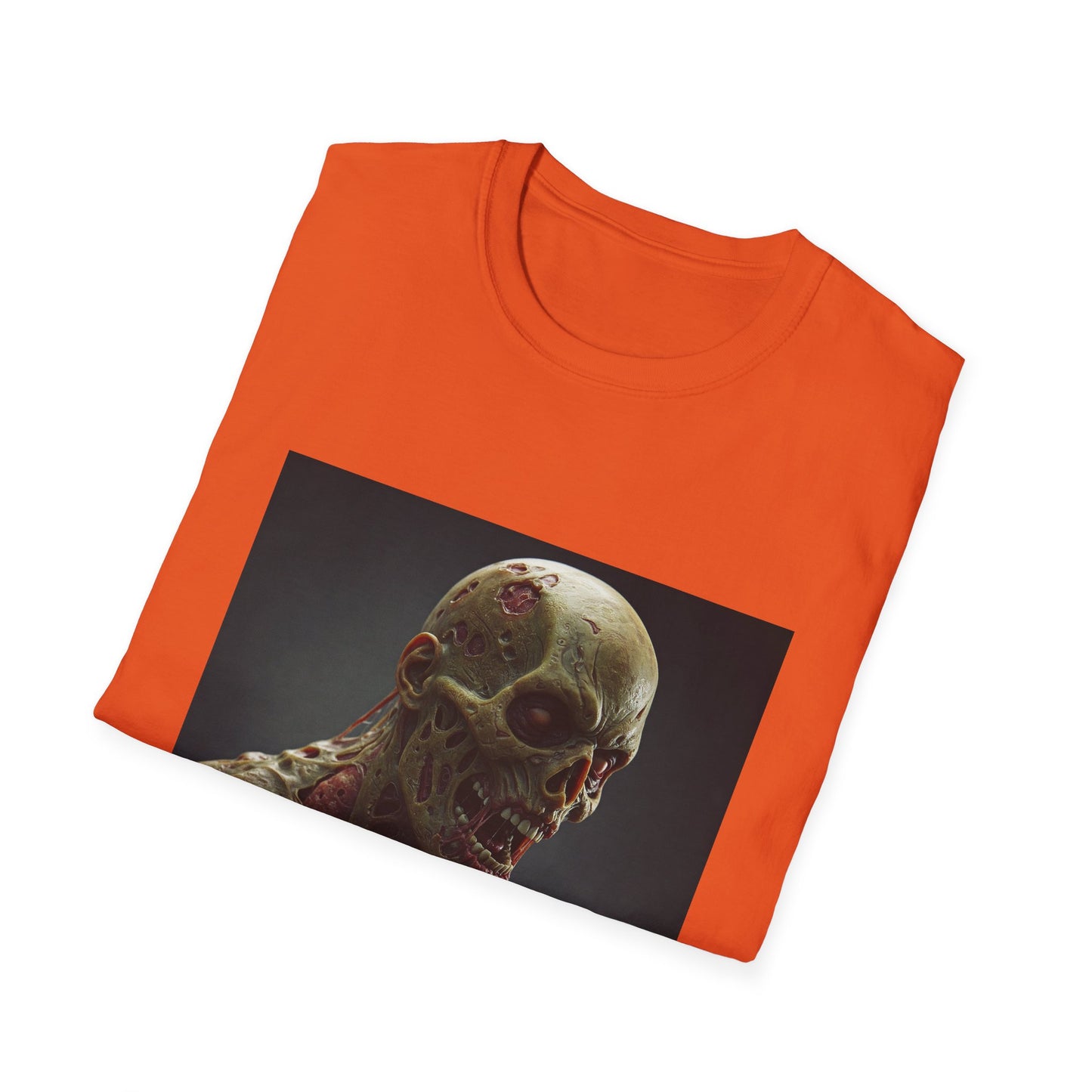 Apocalyptic Portrait Tee, bold, decaying zombie graphic