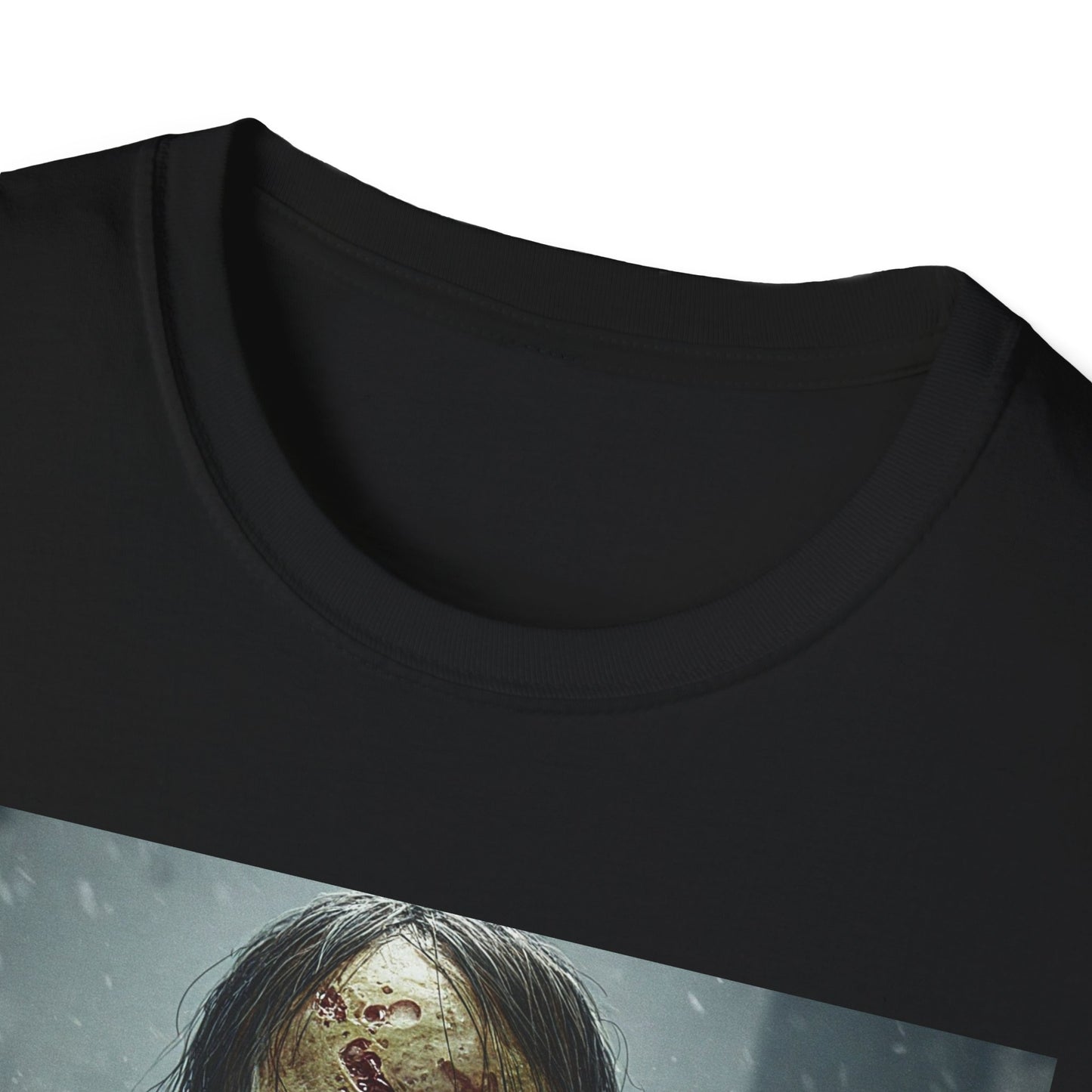 Apocalyptic Portrait Tee, bold, decaying zombie graphic