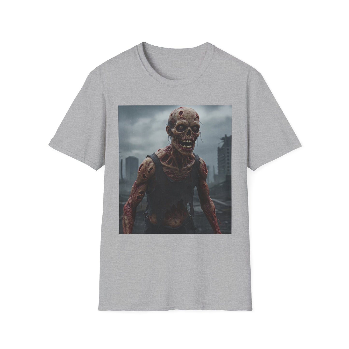 Zombie Apocalypse Apocalyptic Portrait Tee: A Vision of Decay