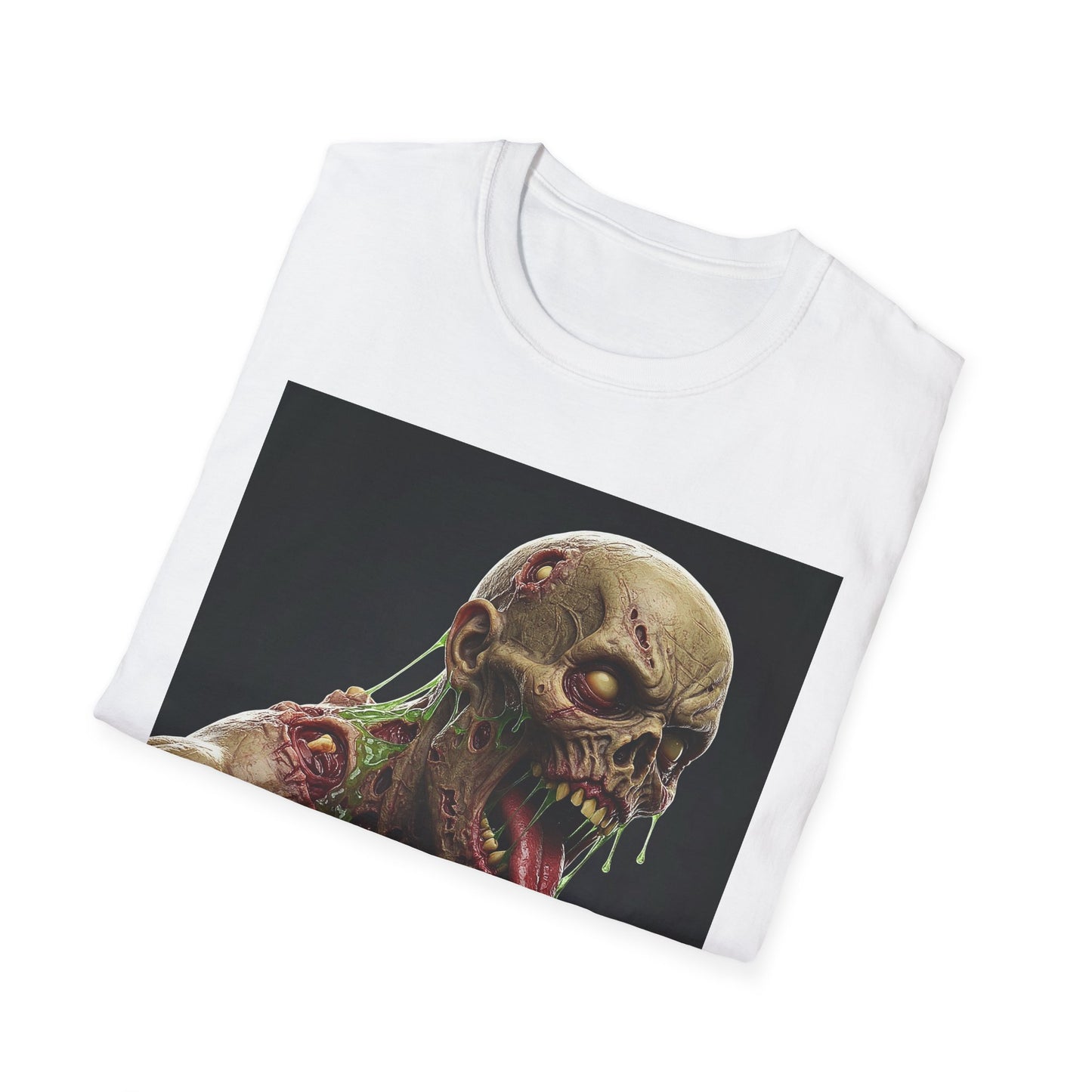 Apocalyptic Portrait Tee, bold, decaying zombie graphic