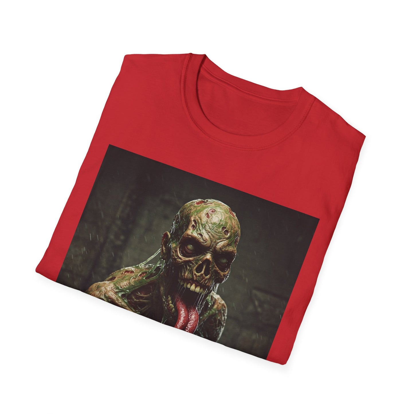 Apocalyptic Portrait Tee, bold, decaying zombie graphic