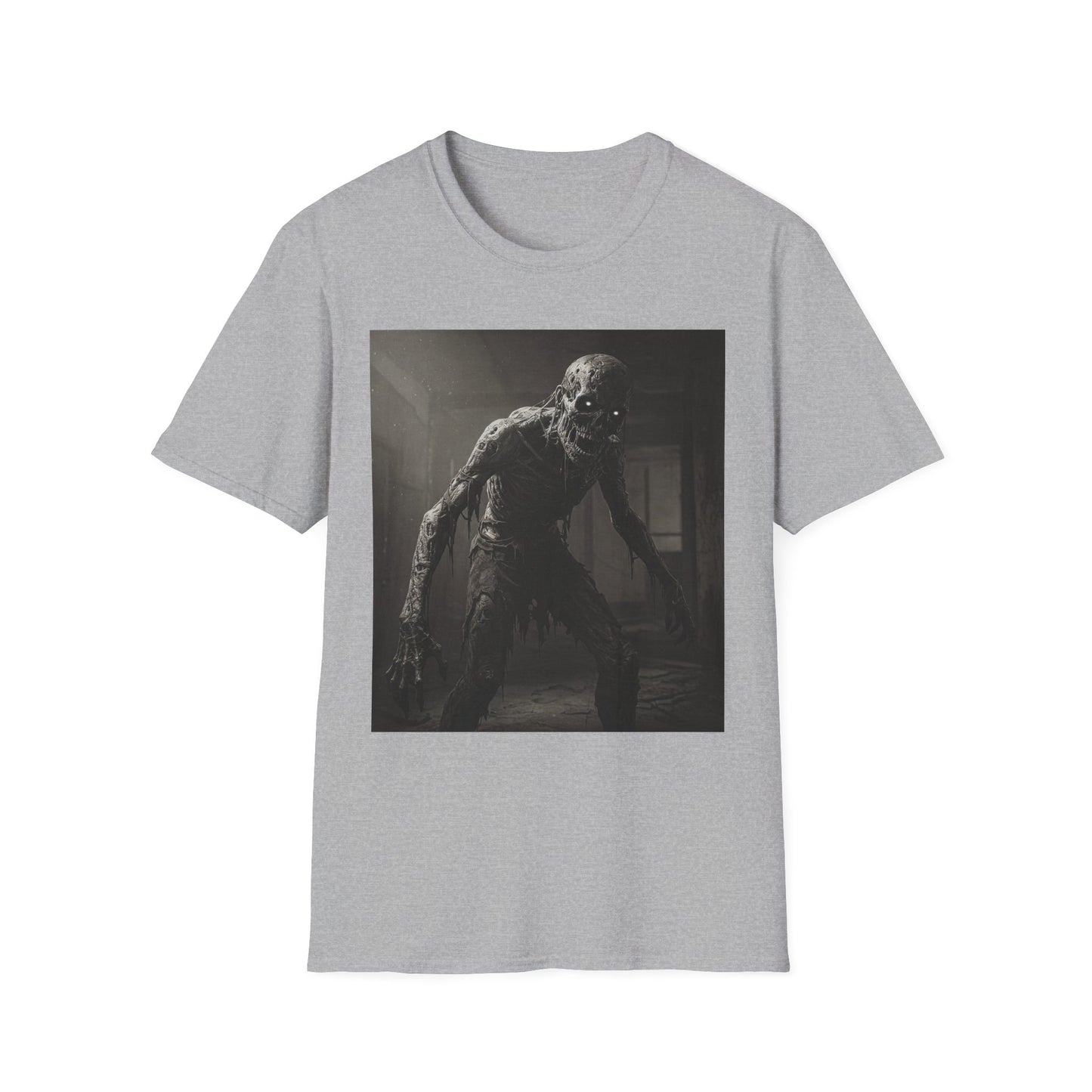 Apocalyptic Portrait Tee, bold, decaying zombie graphic