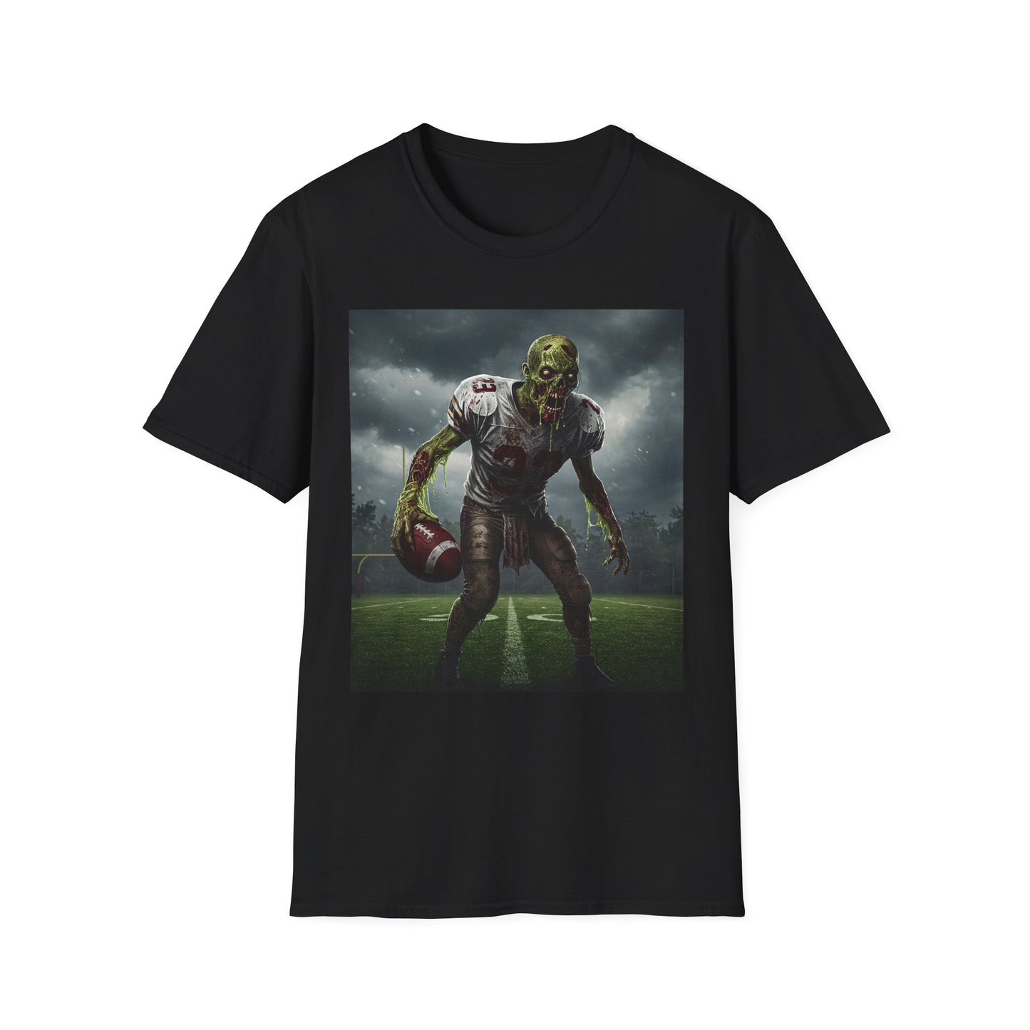 Zombie Football Graphic T-Shirt for Horror Fans