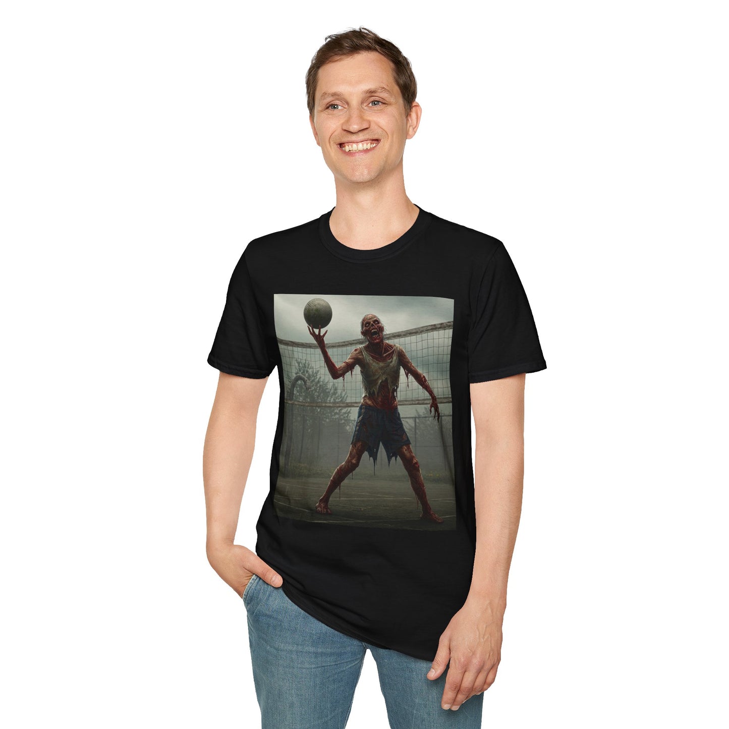 Zombie Basketball Unisex Softstyle T-Shirt | Horror Graphic Tee