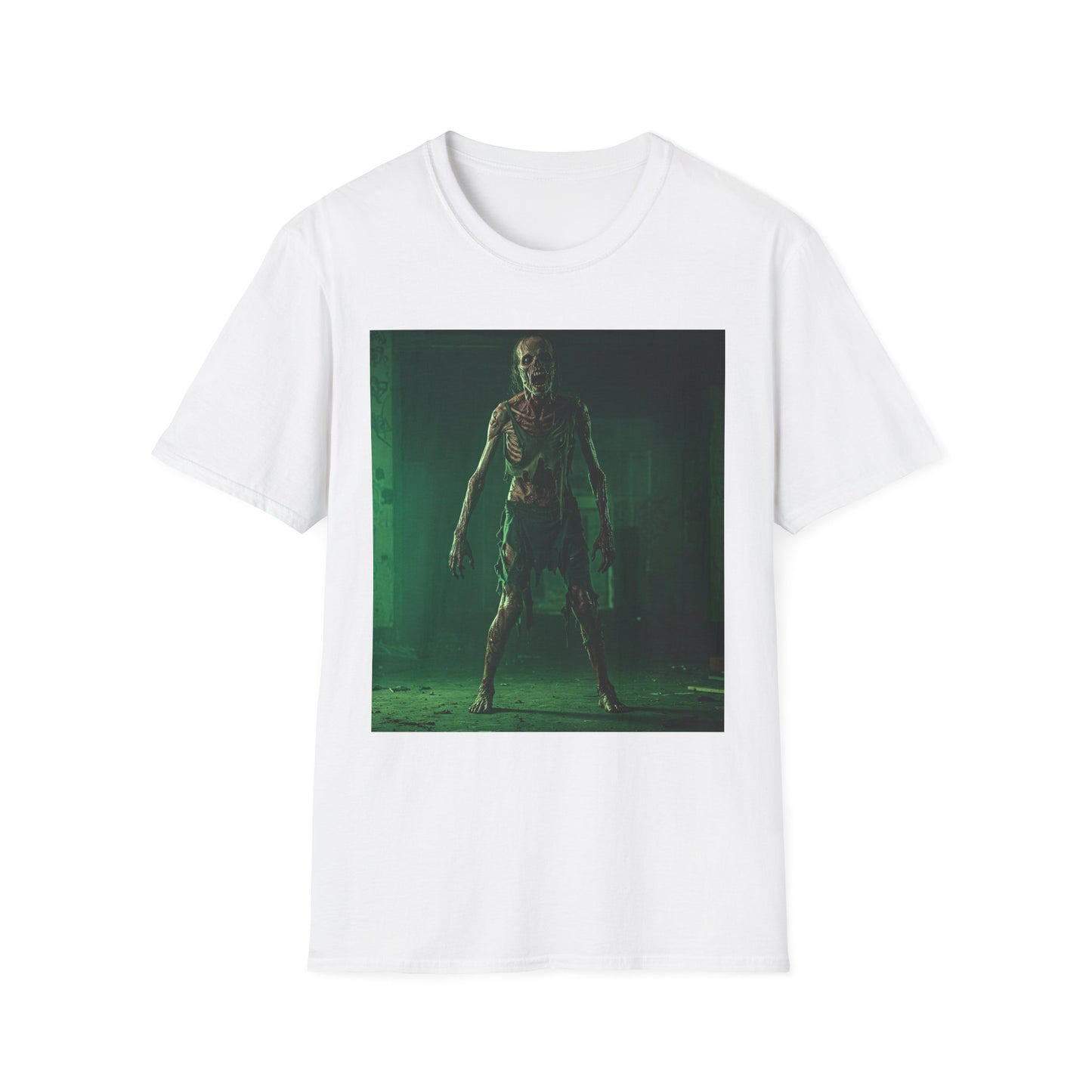 Apocalyptic Portrait Tee, bold, decaying zombie graphic