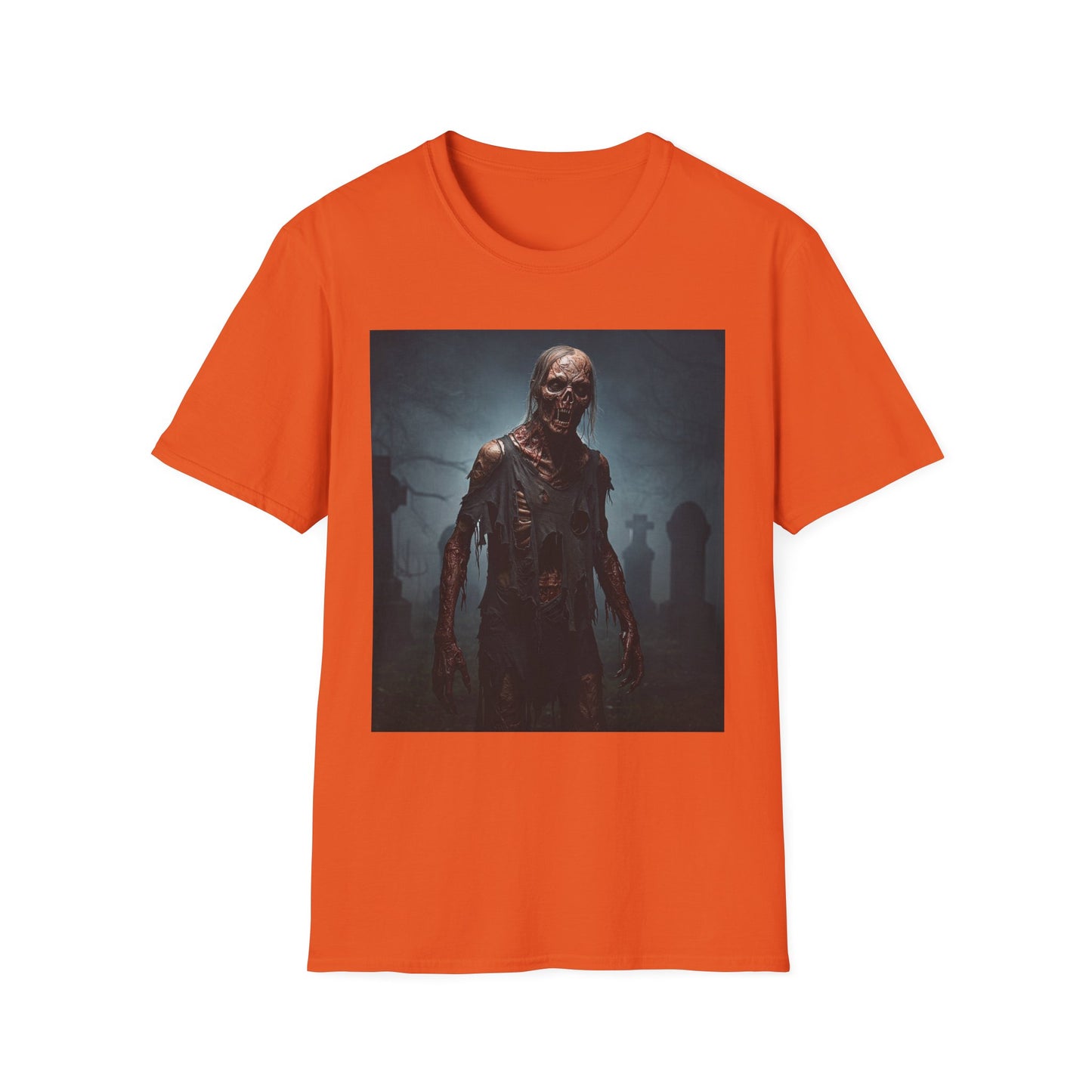 Apocalyptic Portrait Tee, bold, decaying zombie graphic