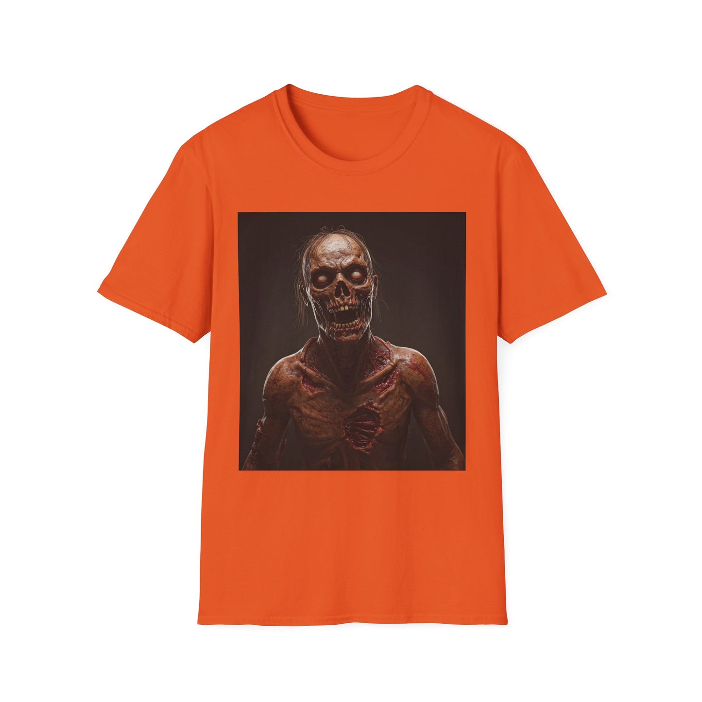 Apocalyptic Portrait Tee, bold, decaying zombie graphic