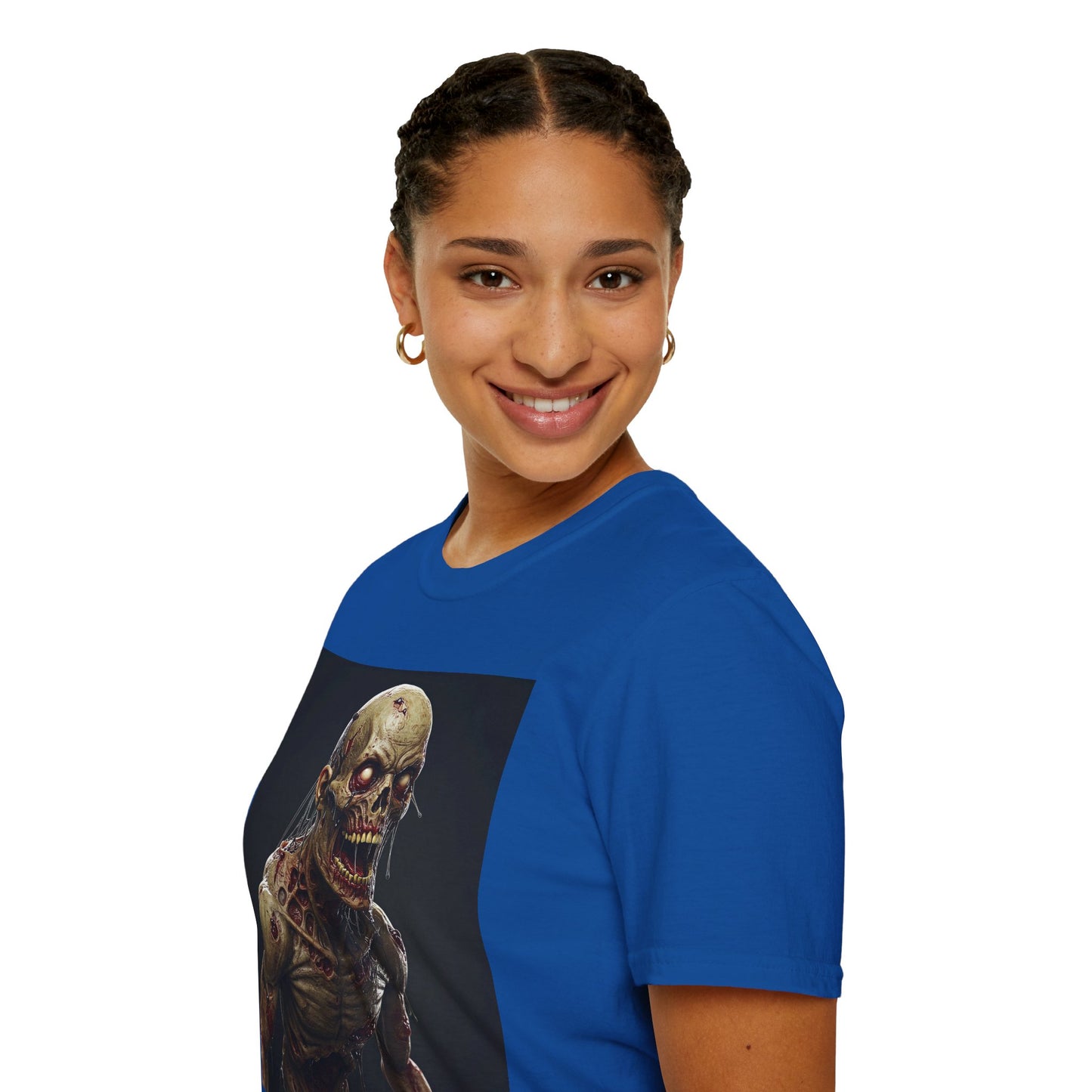 Spooky Skeleton Unisex Softstyle T-Shirt - Perfect for Halloween & Horror Fans