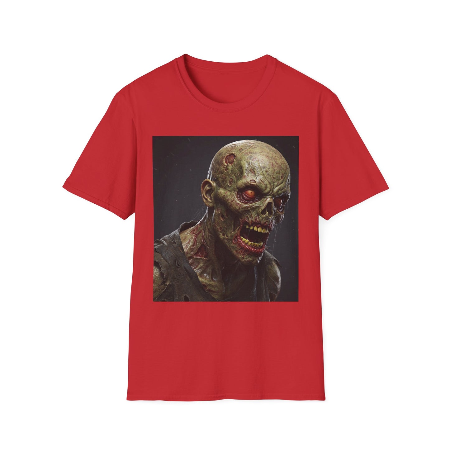 Apocalyptic Portrait Tee, bold, decaying zombie graphic