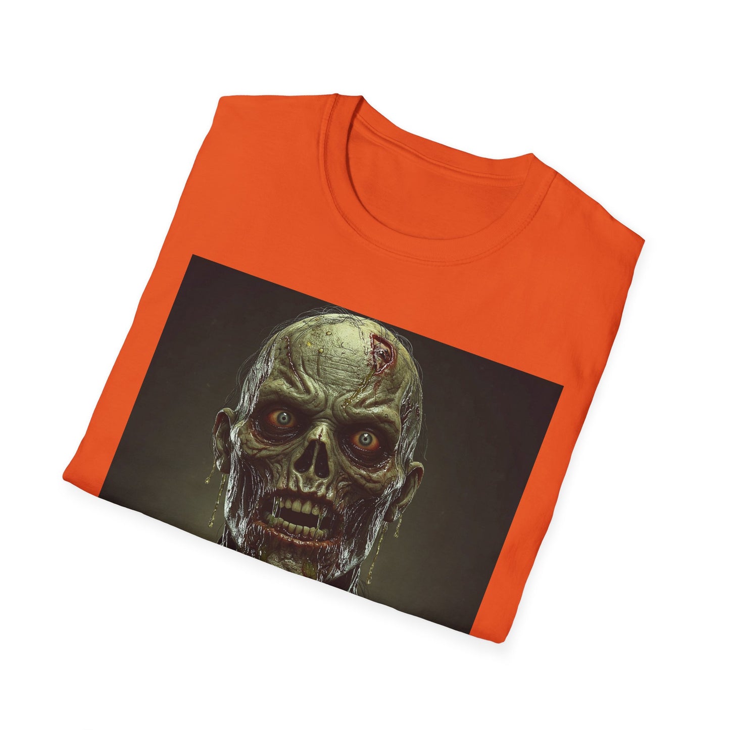 Apocalyptic Portrait Tee, bold, decaying zombie graphic