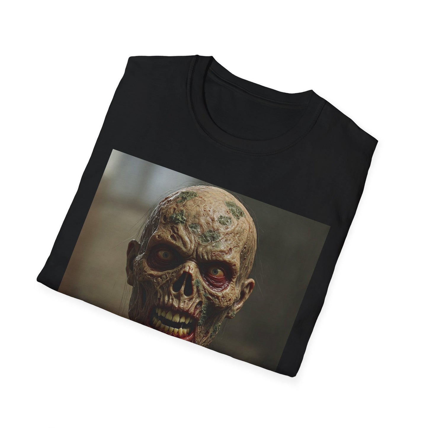 Apocalyptic Portrait Tee, bold, decaying zombie graphic