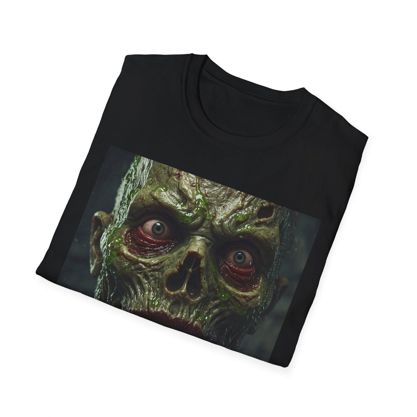 Apocalyptic Portrait Tee, bold, decaying zombie graphic