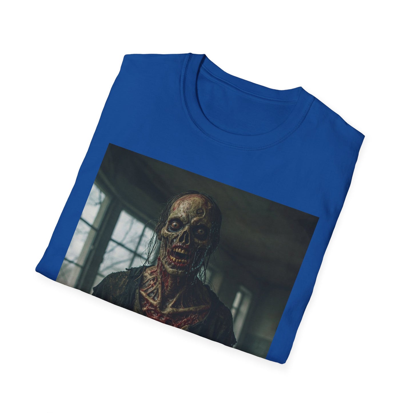 Apocalyptic Portrait Tee, bold, decaying zombie graphic