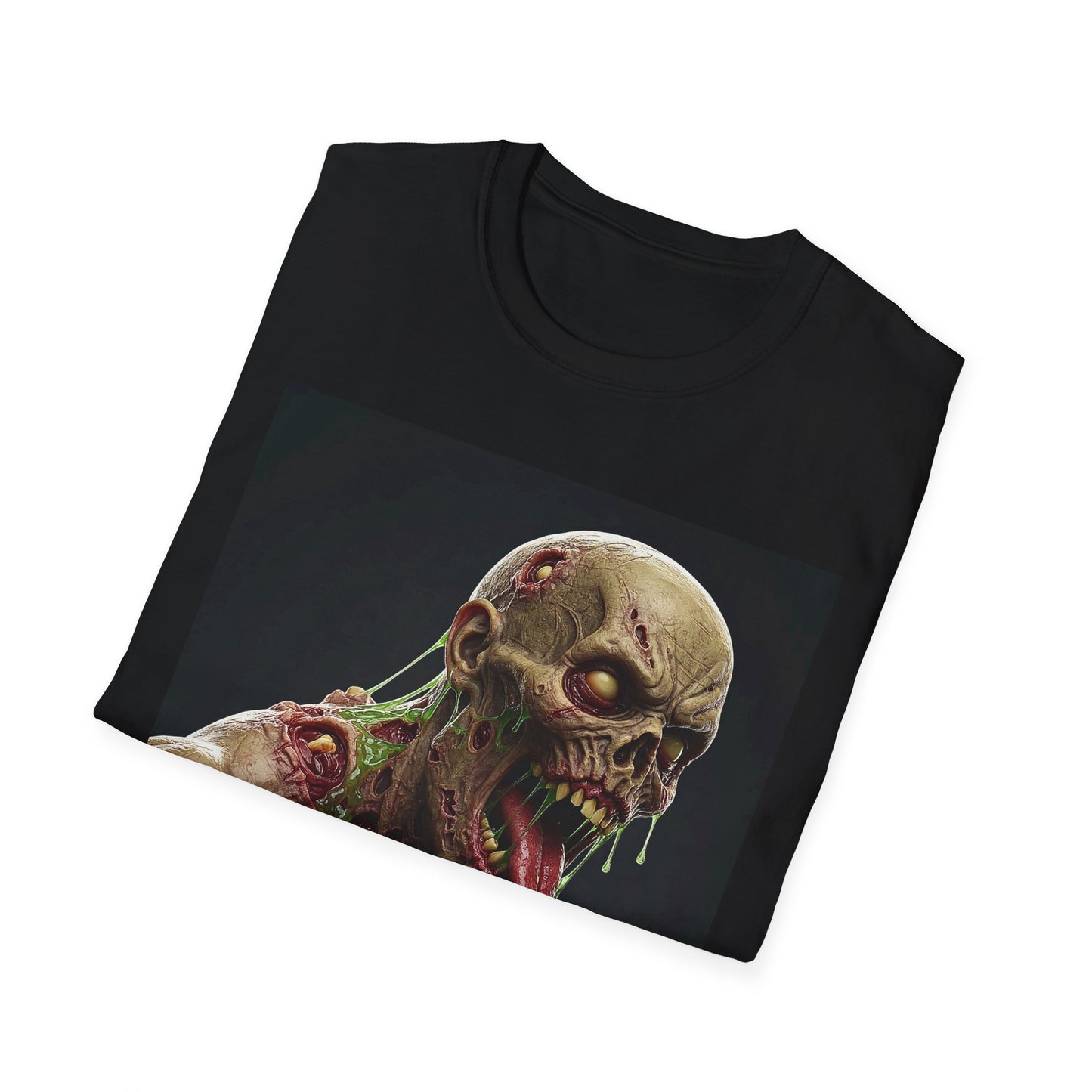 Apocalyptic Portrait Tee, bold, decaying zombie graphic