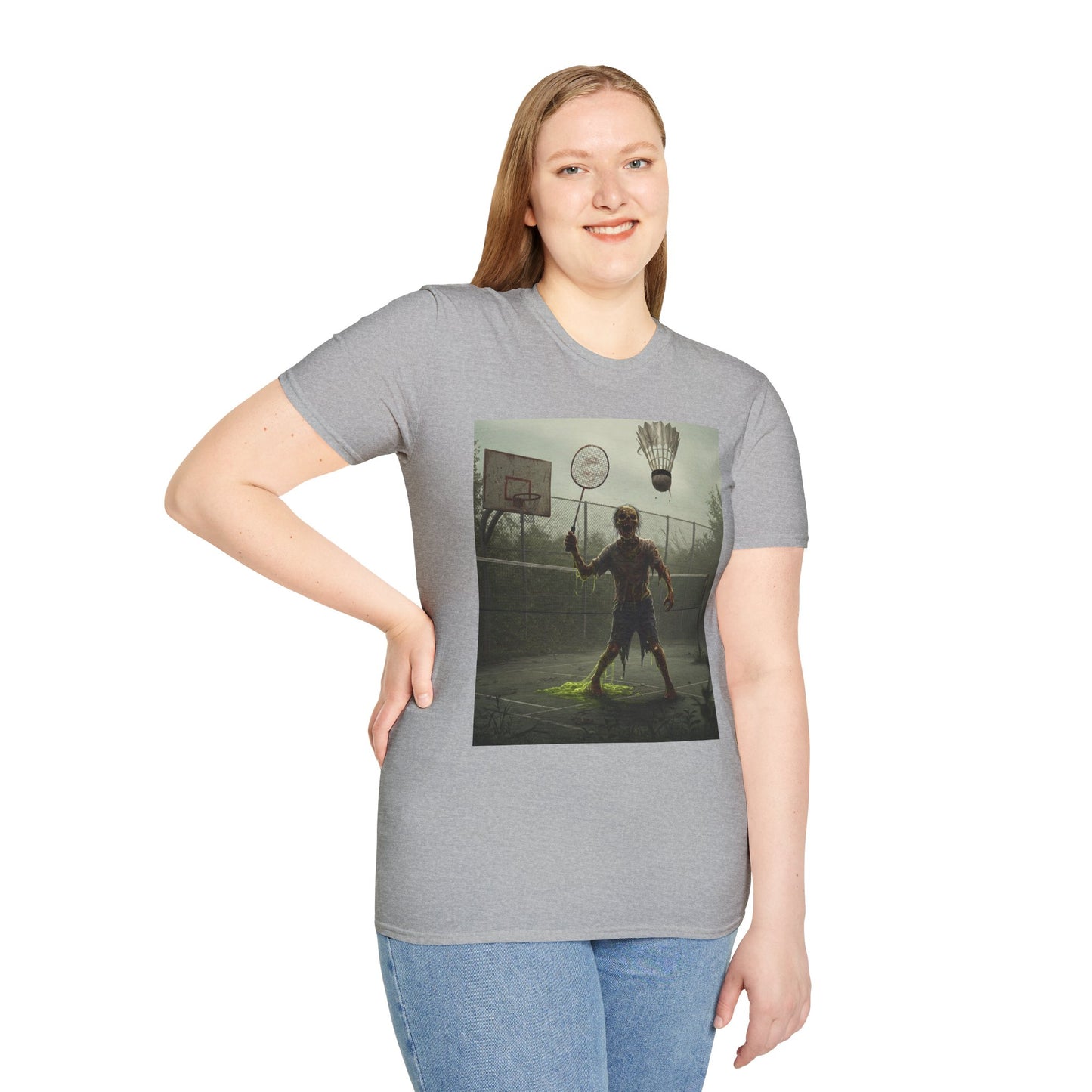 Zombie Badminton Enthusiast Unisex Softstyle T-Shirt