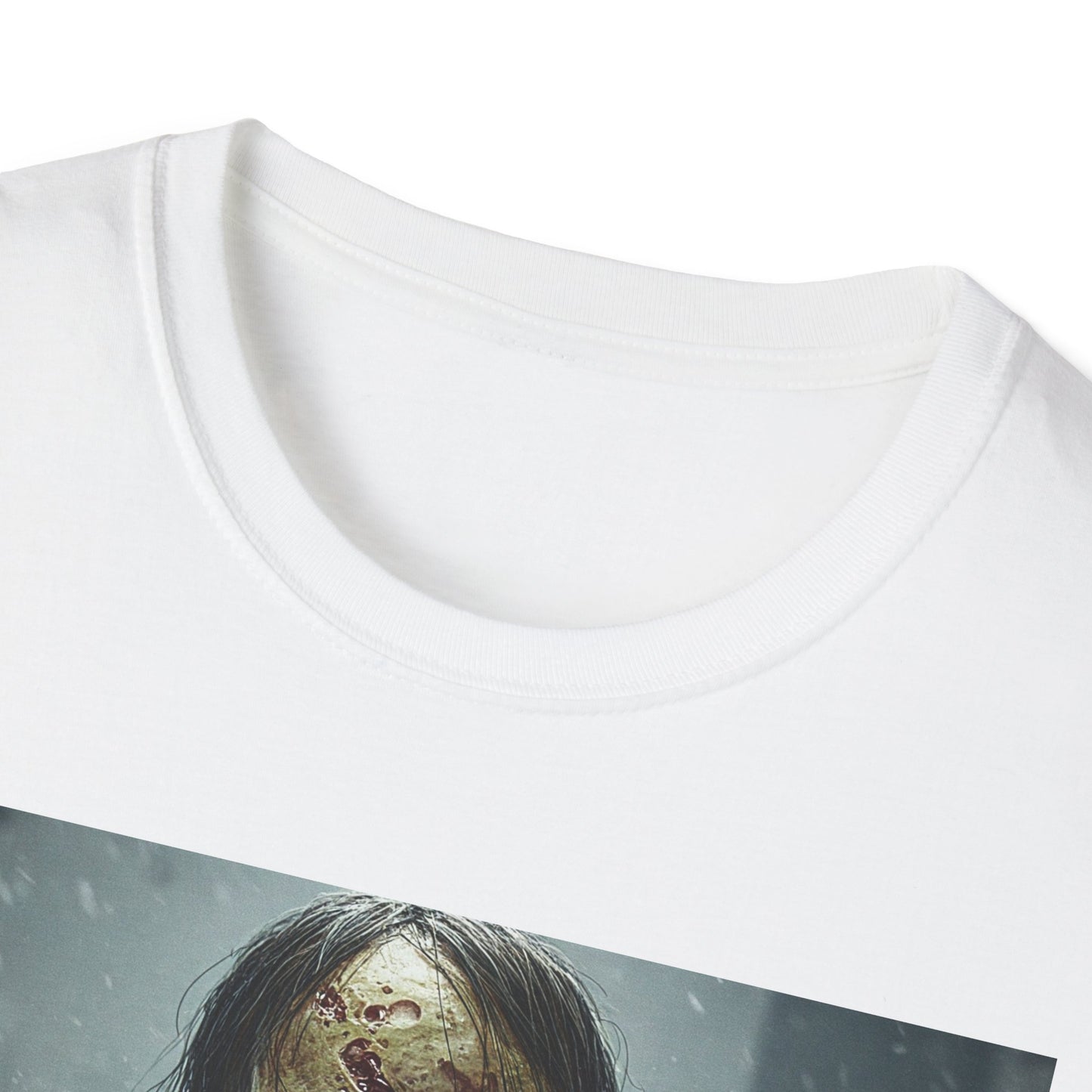 Apocalyptic Portrait Tee, bold, decaying zombie graphic