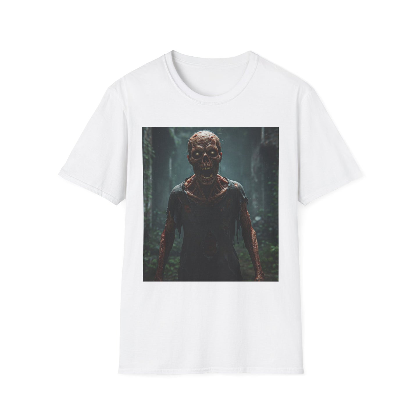 Apocalyptic Portrait Tee, bold, decaying zombie graphic