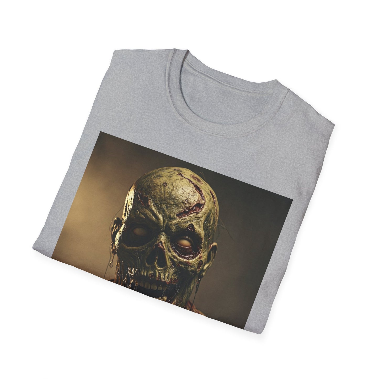 Apocalyptic Portrait Tee, bold, decaying zombie graphic