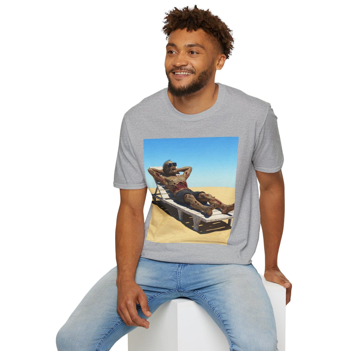 Relaxed Vibes Unisex Softstyle T-Shirt - Beach Chill Design