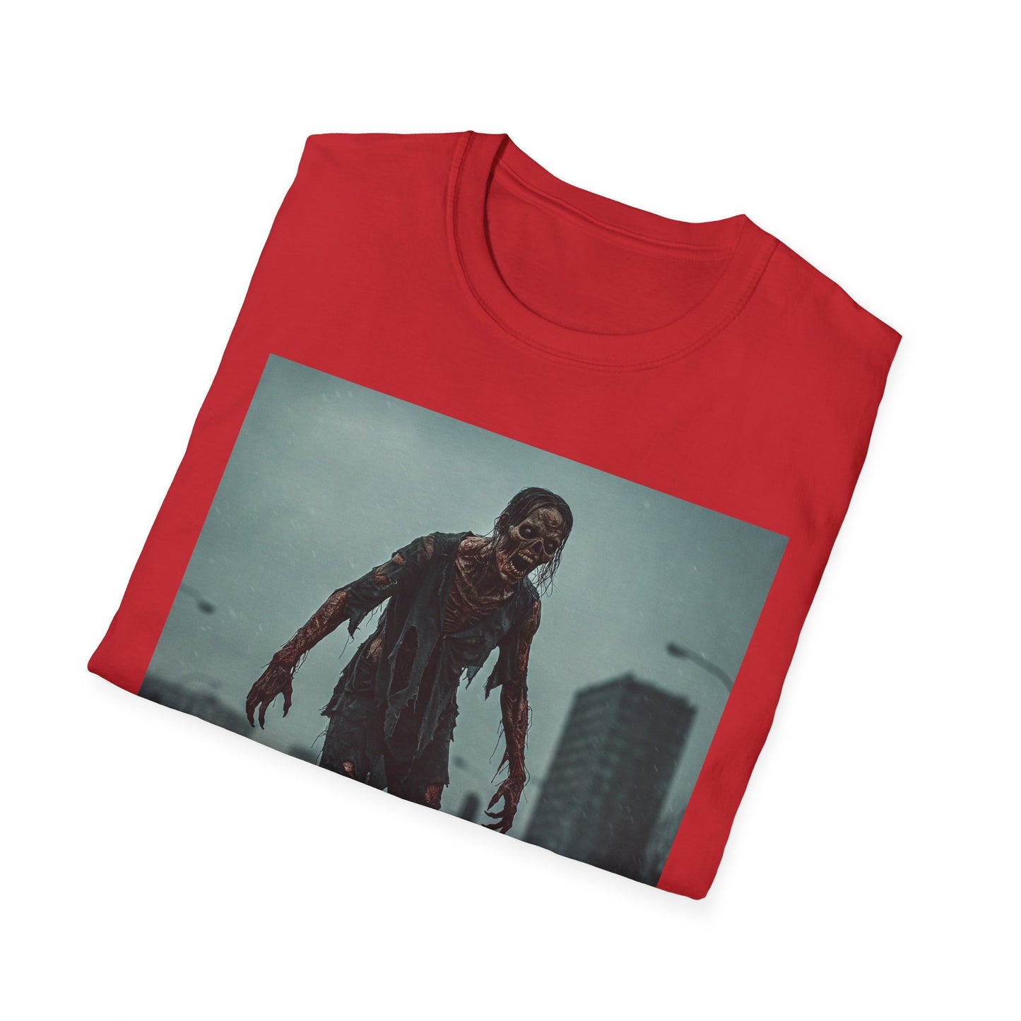 Zombie Apocalypse Unisex Softstyle T-Shirt - Eerie Horror Graphic Tee