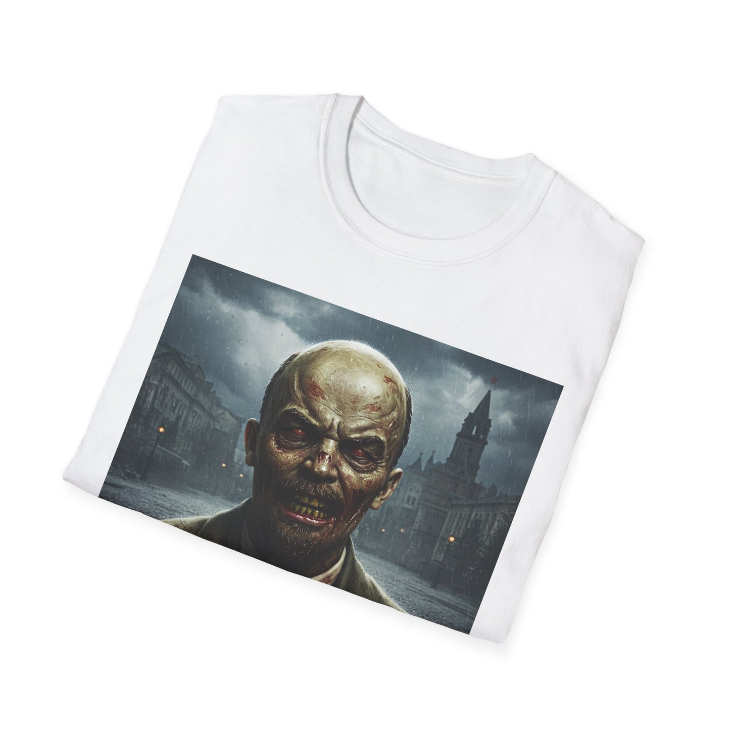 Lenin Apocalyptic Portrait Tee, bold, decaying zombie graphic