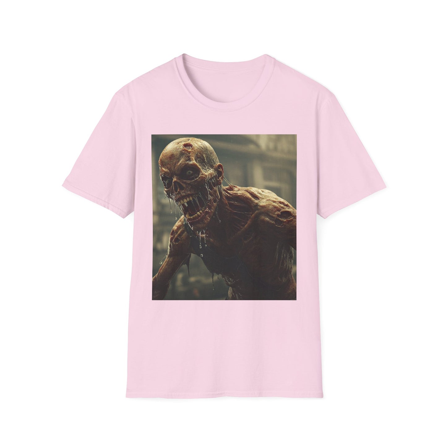 Unisex Softstyle Zombie Graphic T-Shirt - Spooky Halloween Tee