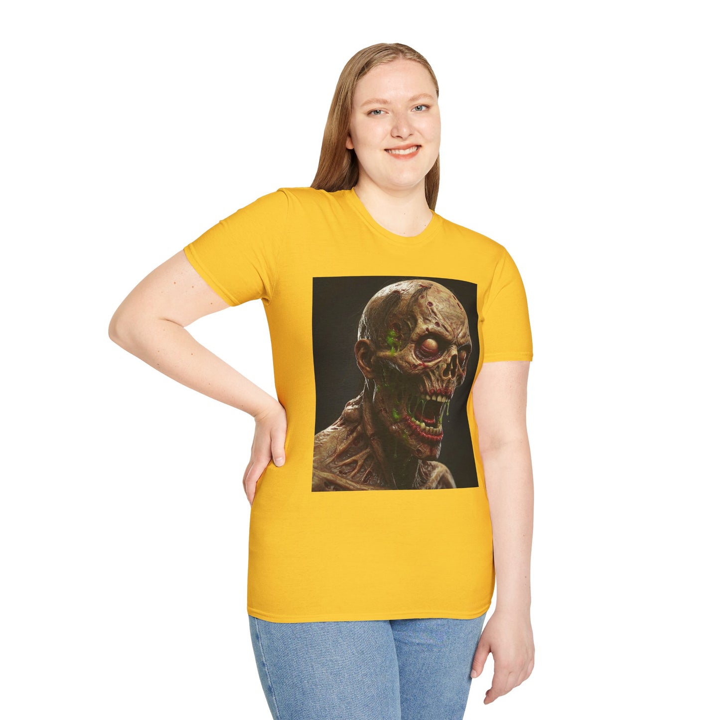 Creepy Skeleton Graphic T-Shirt - Unisex Softstyle Horror Tee