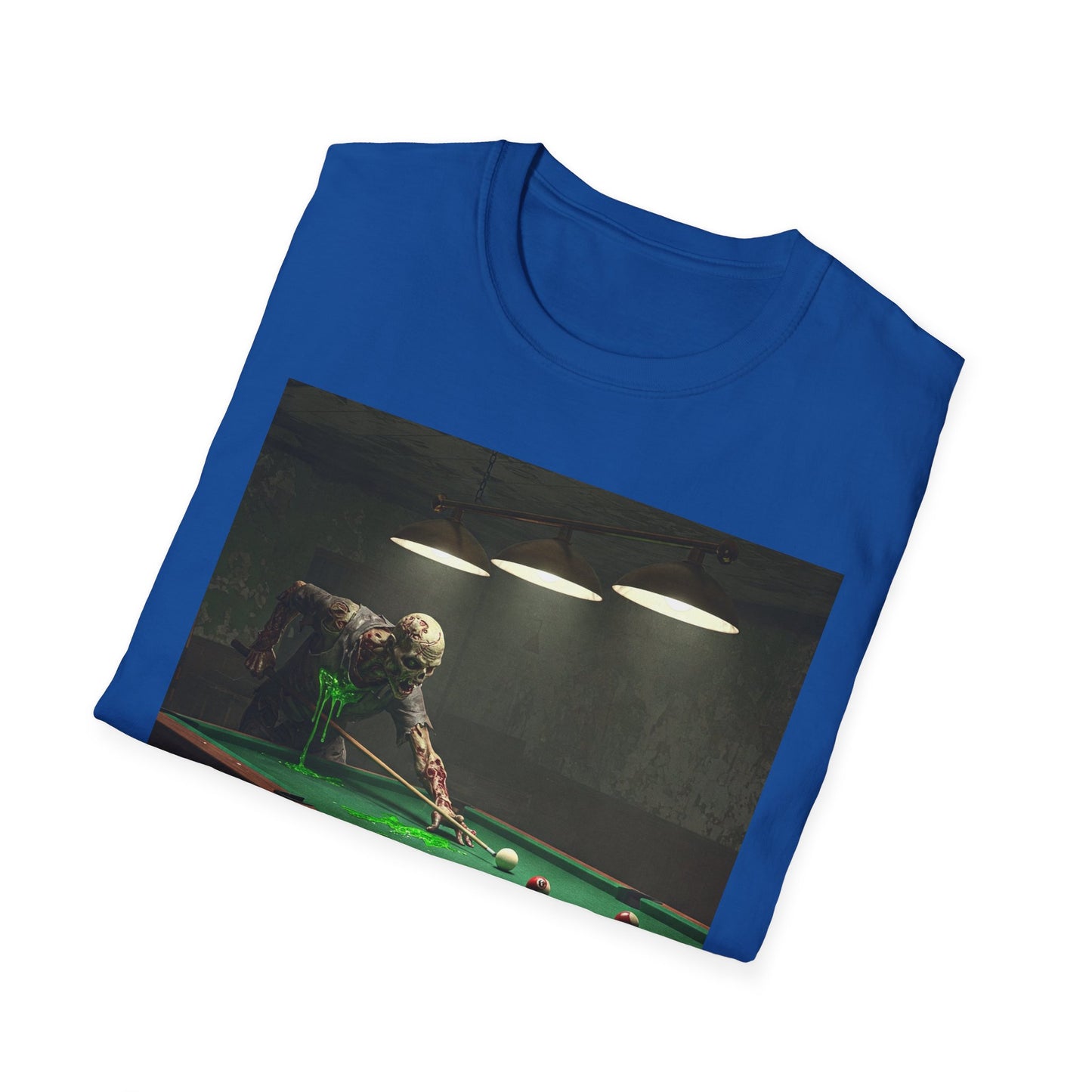 Vintage Billiards Unisex Softstyle T-Shirt - Pool Table Design