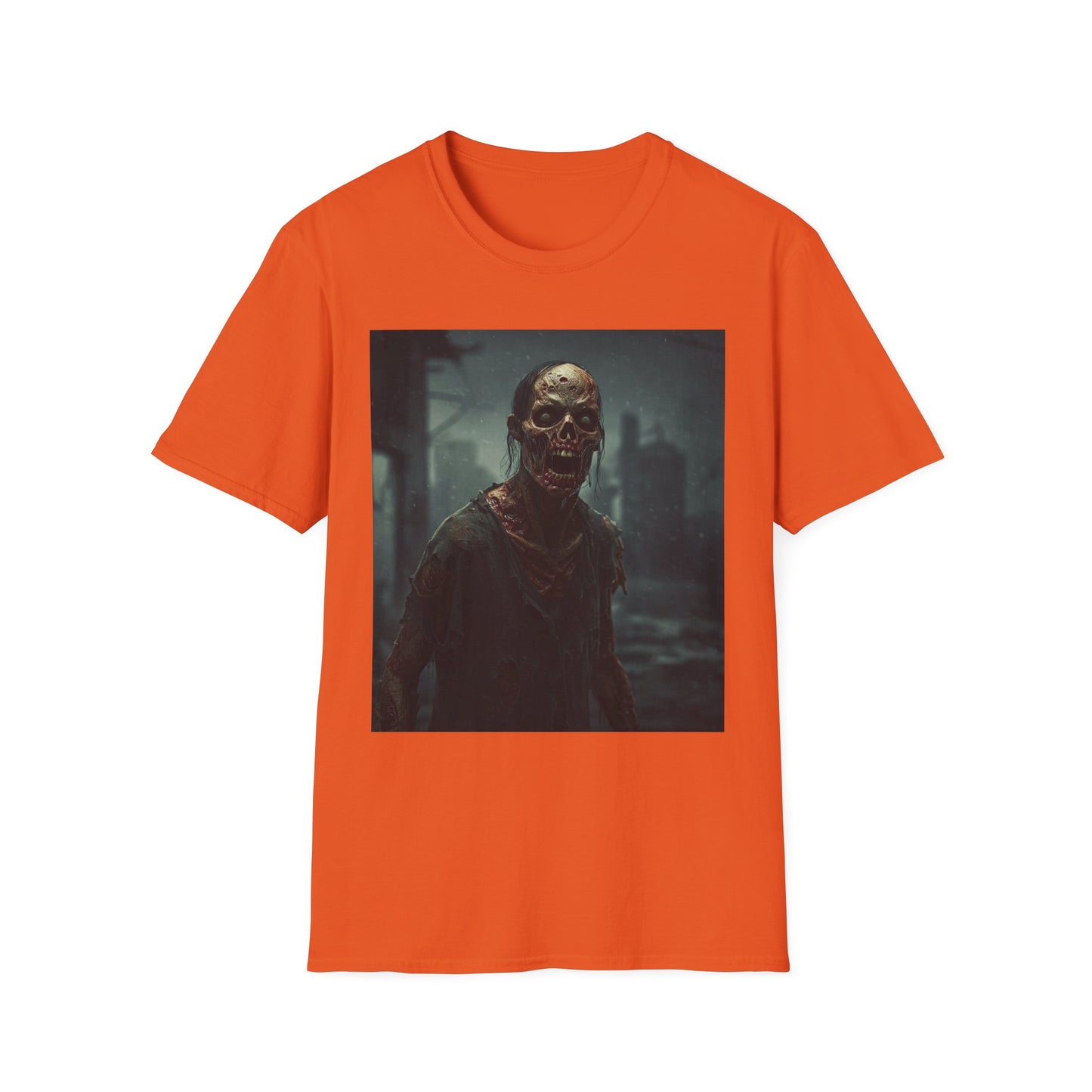 Zombie Apocalypse Apocalyptic Portrait Tee, bold, decaying zombie graphic