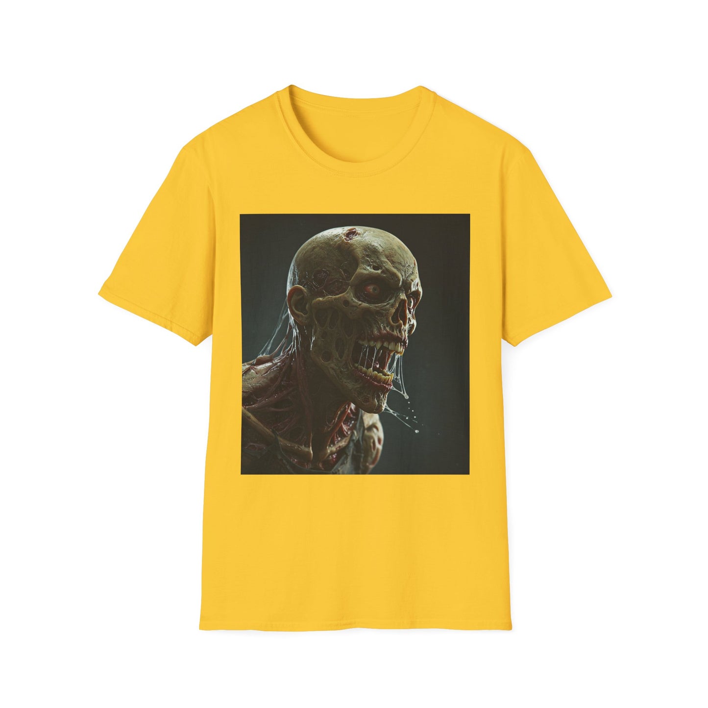 Apocalyptic Portrait Tee, bold, decaying zombie graphic