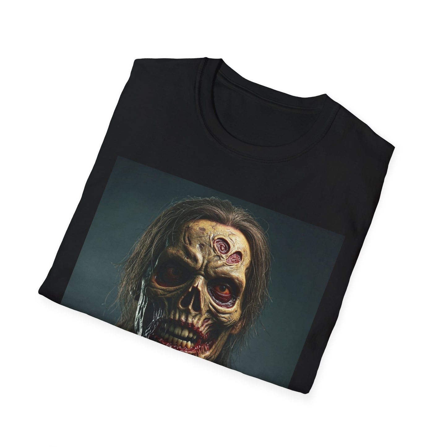 Apocalyptic Portrait Tee, bold, decaying zombie graphic